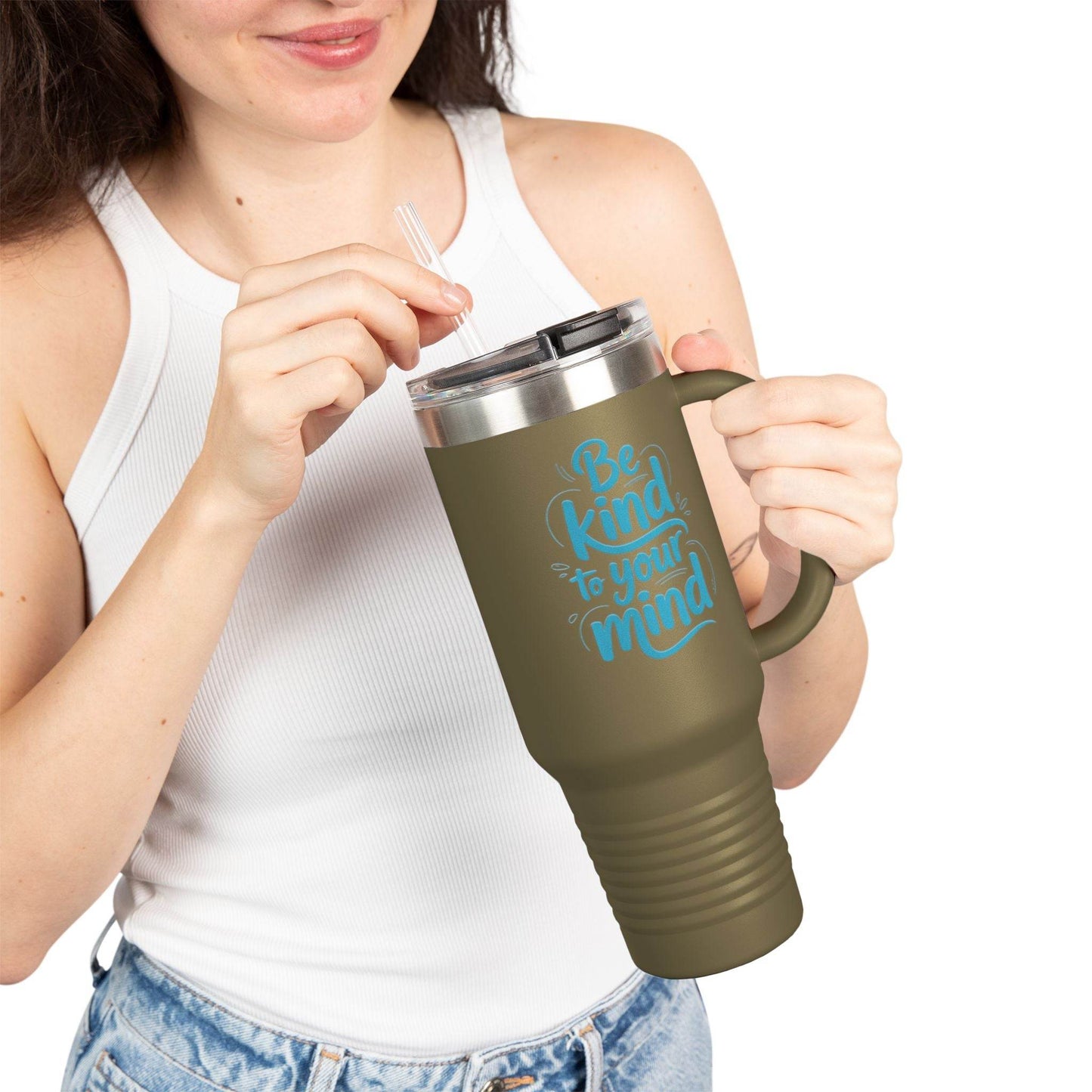 Be Kind to Your Mind Travel Mug Tumbler - FitLife - WellnessOasis