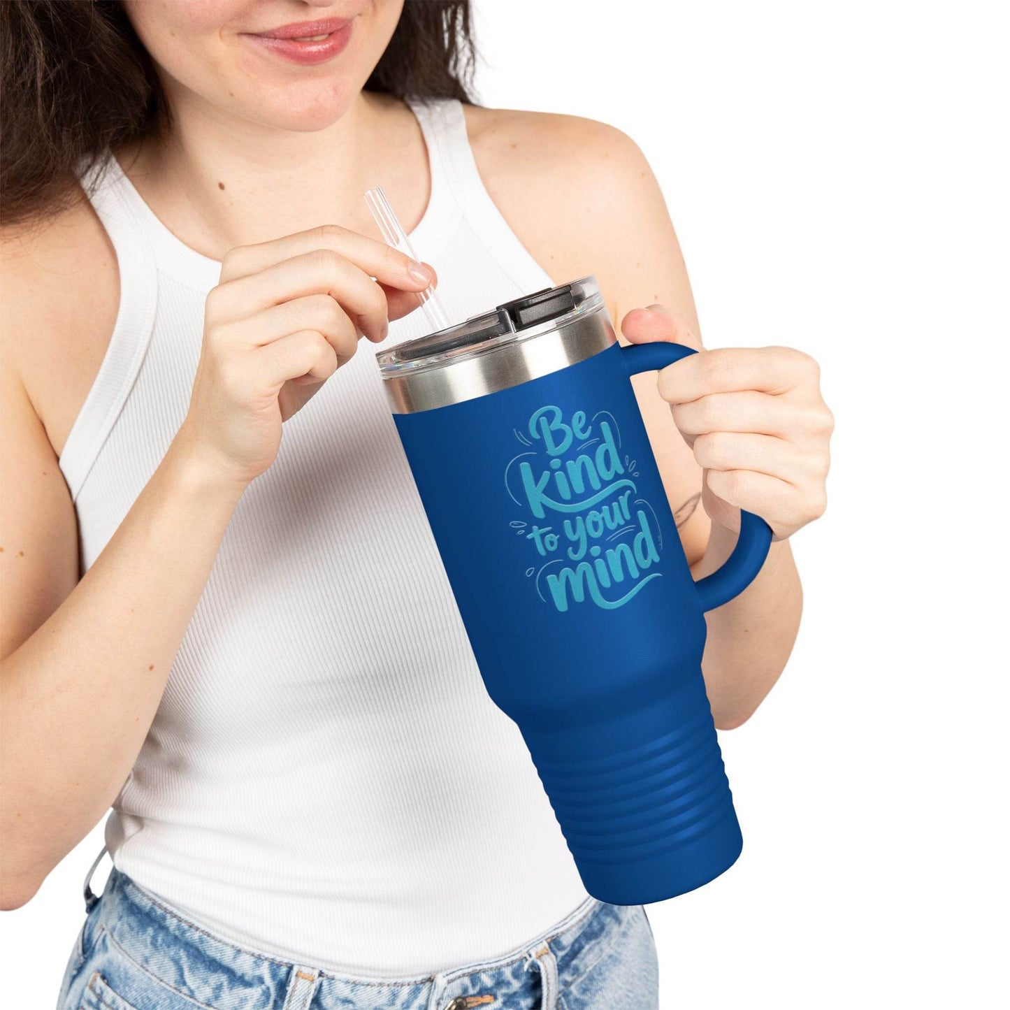 Be Kind to Your Mind Travel Mug Tumbler - FitLife - WellnessOasis