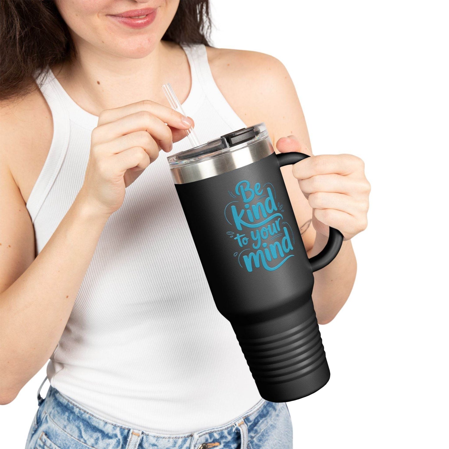 Be Kind to Your Mind Travel Mug Tumbler - FitLife - WellnessOasis
