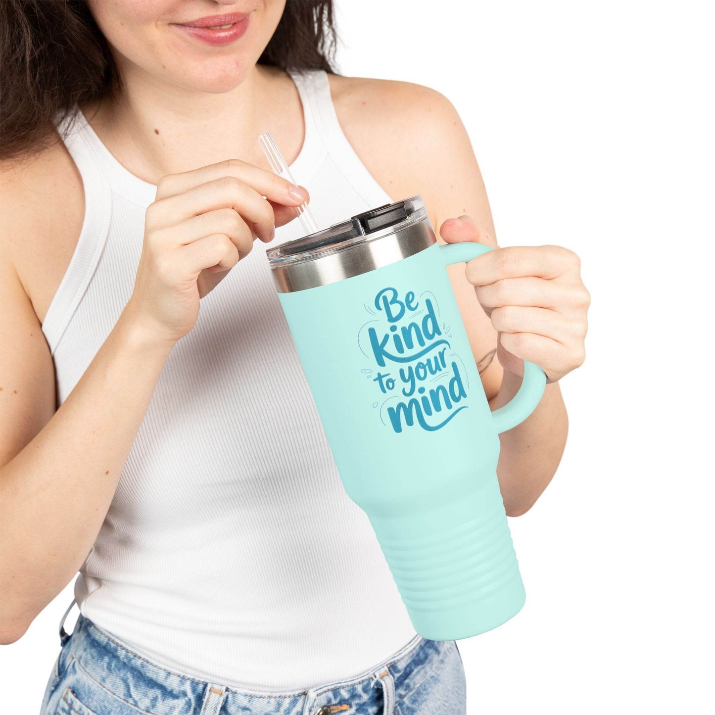 Be Kind to Your Mind Travel Mug Tumbler - FitLife - WellnessOasis