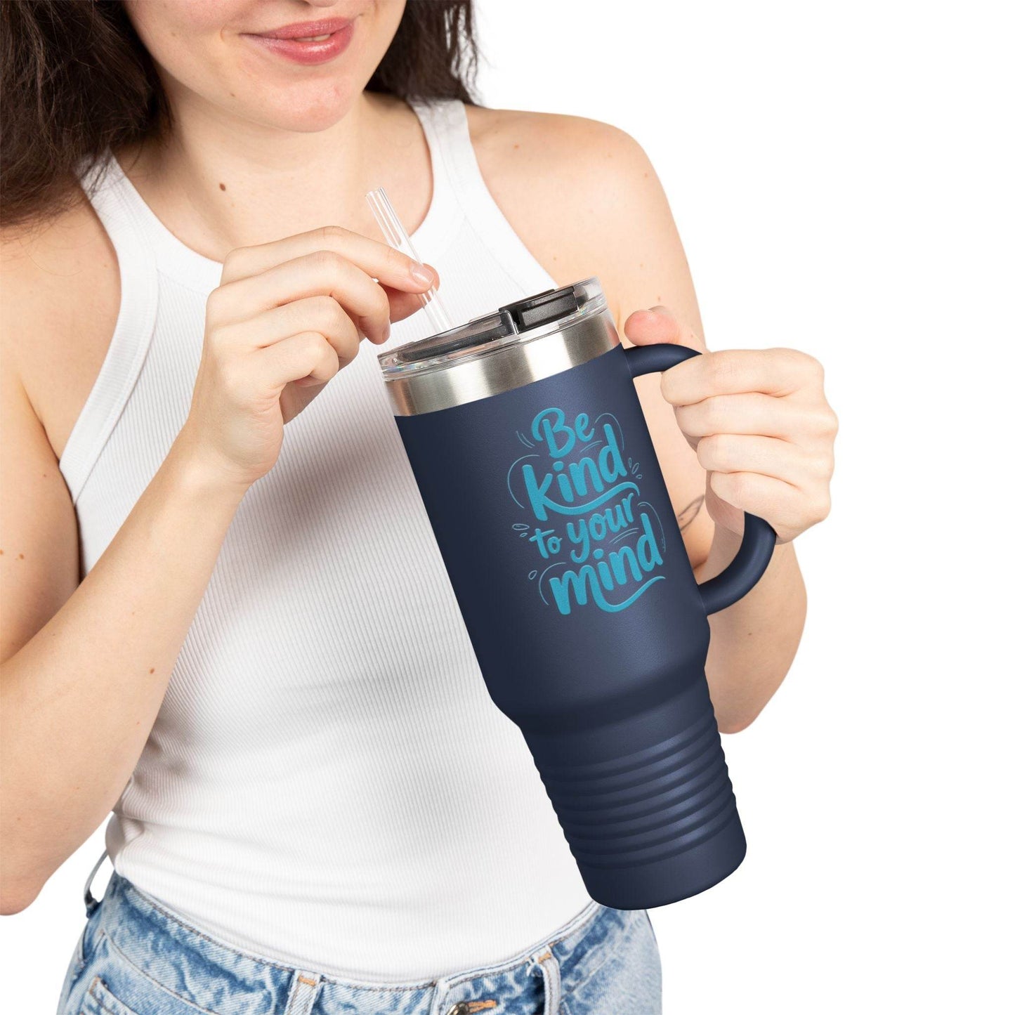 Be Kind to Your Mind Travel Mug Tumbler - FitLife - WellnessOasis