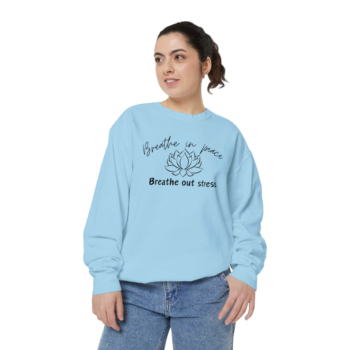 Breathe in Peace Sweatshirt - FitLife - WellnessOasis
