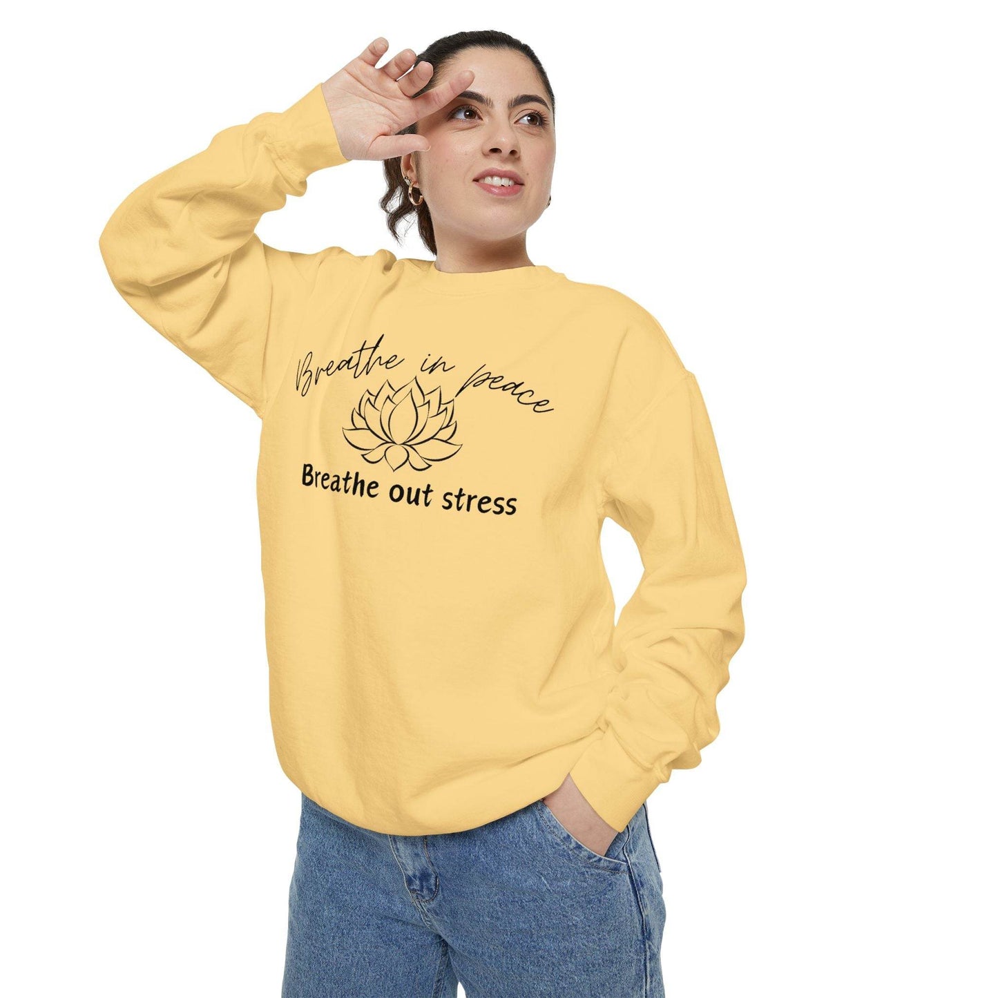 Breathe in Peace Sweatshirt - FitLife - WellnessOasis