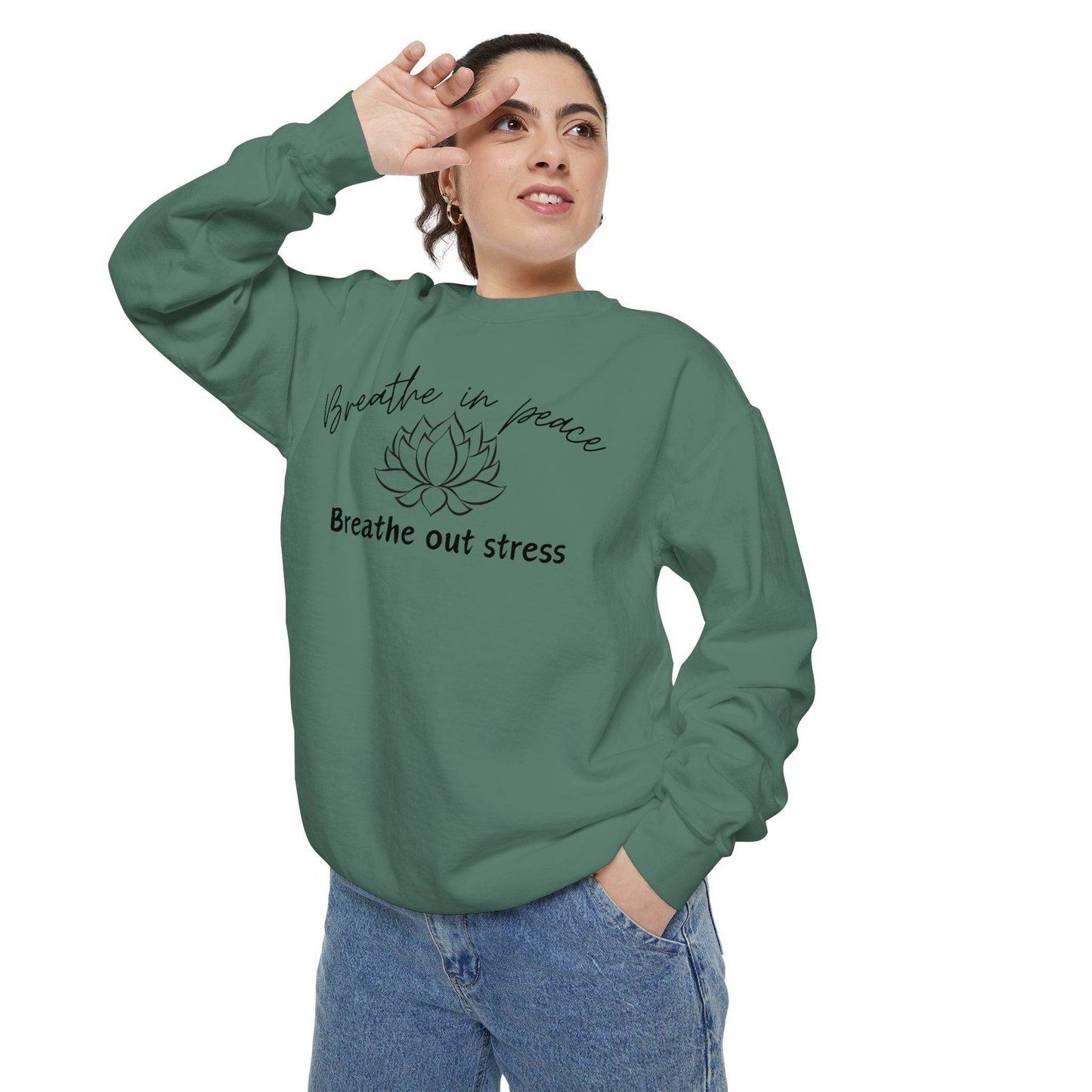 Breathe in Peace Sweatshirt - FitLife - WellnessOasis