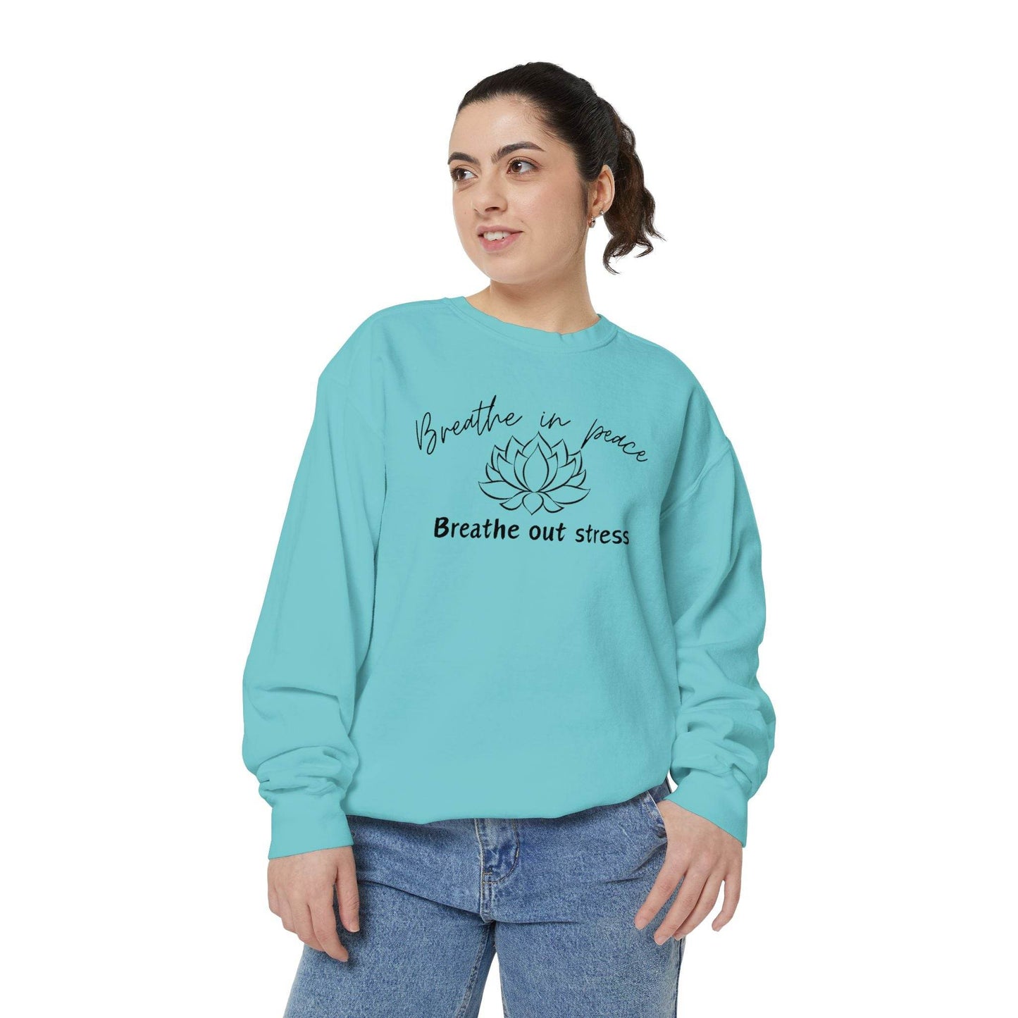 Breathe in Peace Sweatshirt - FitLife - WellnessOasis