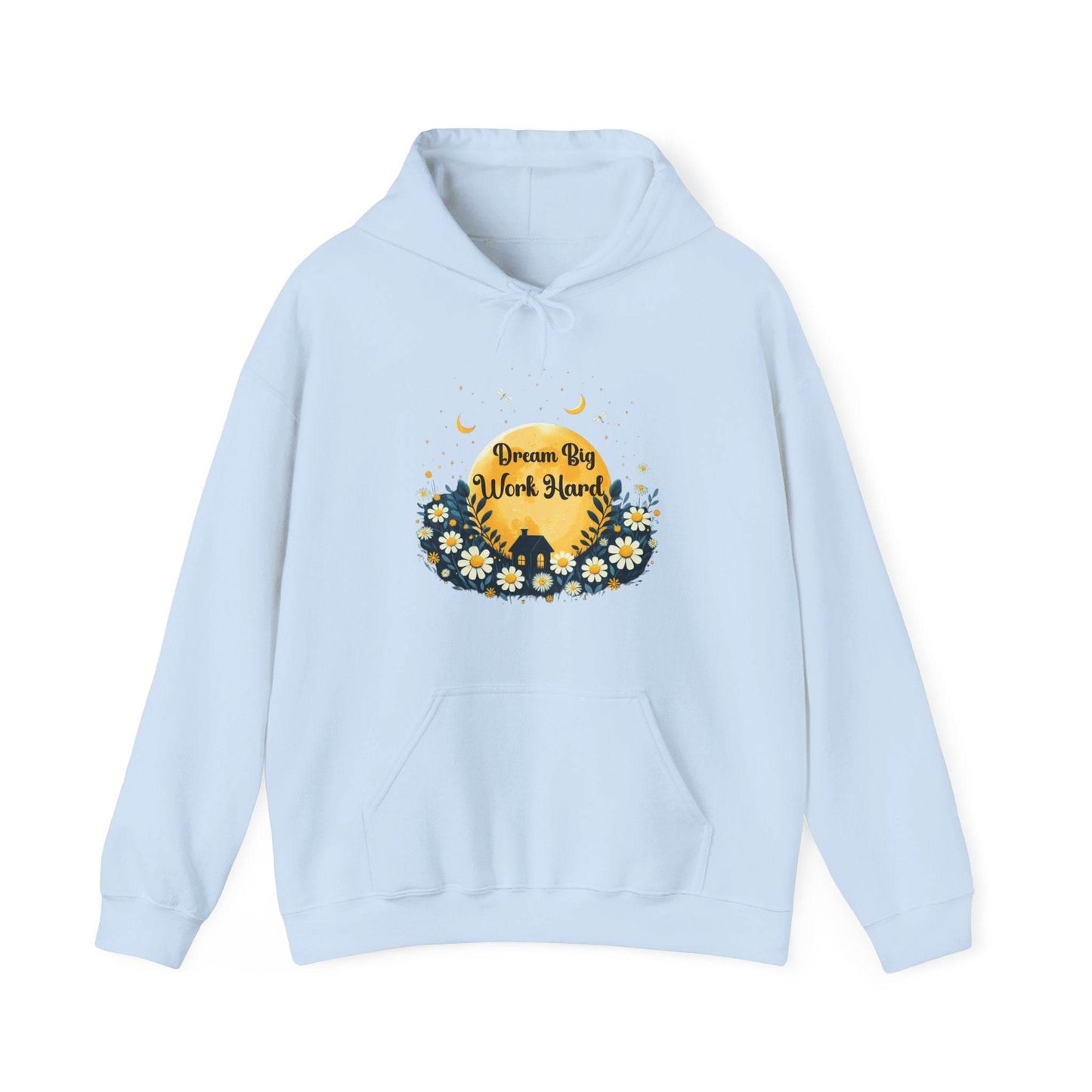 Dream Big Work Hard Hooded Sweatshirt - FitLife - WellnessOasis