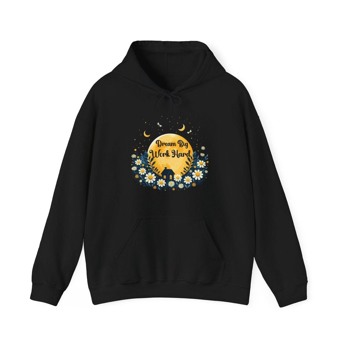 Dream Big Work Hard Hooded Sweatshirt - FitLife - WellnessOasis