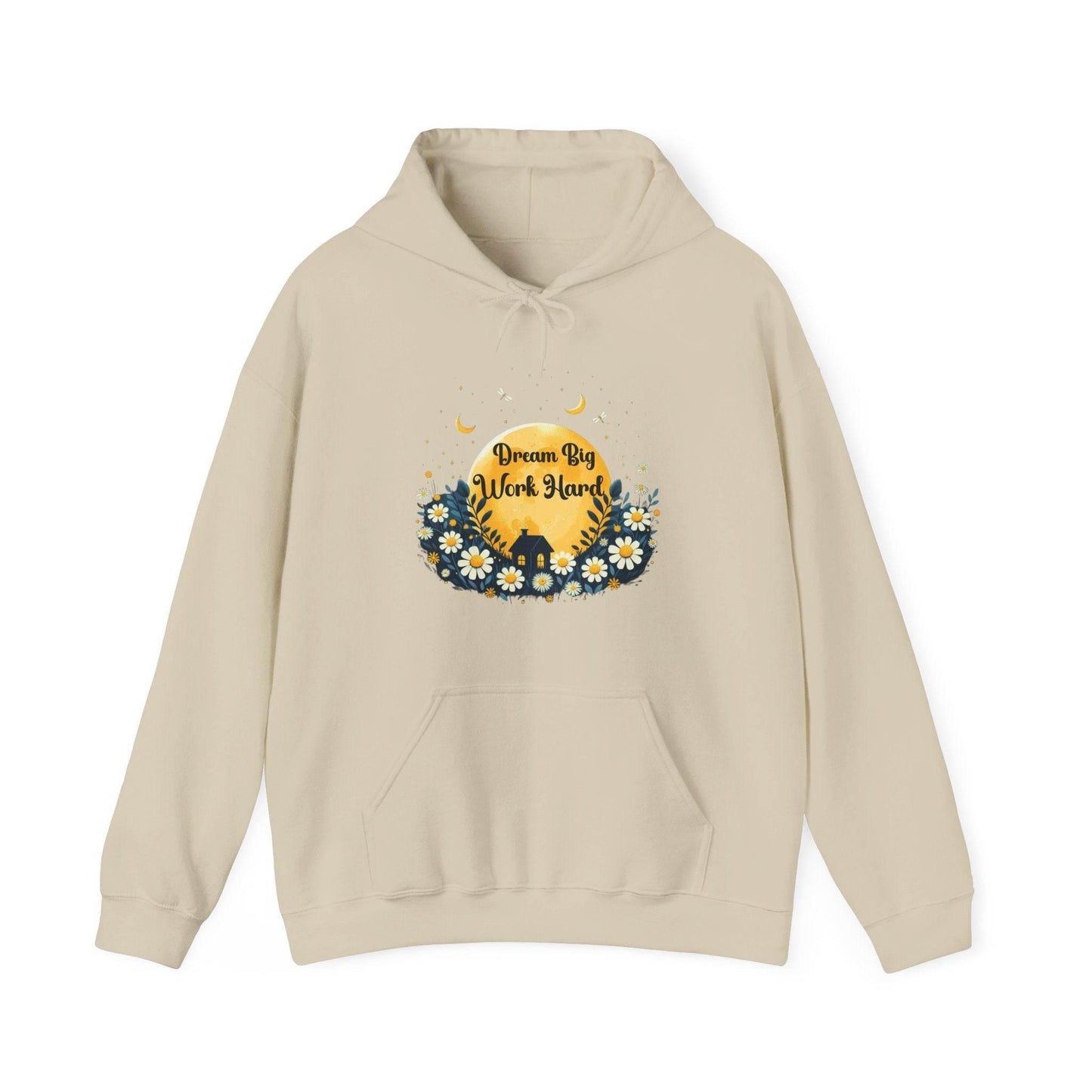Dream Big Work Hard Hooded Sweatshirt - FitLife - WellnessOasis