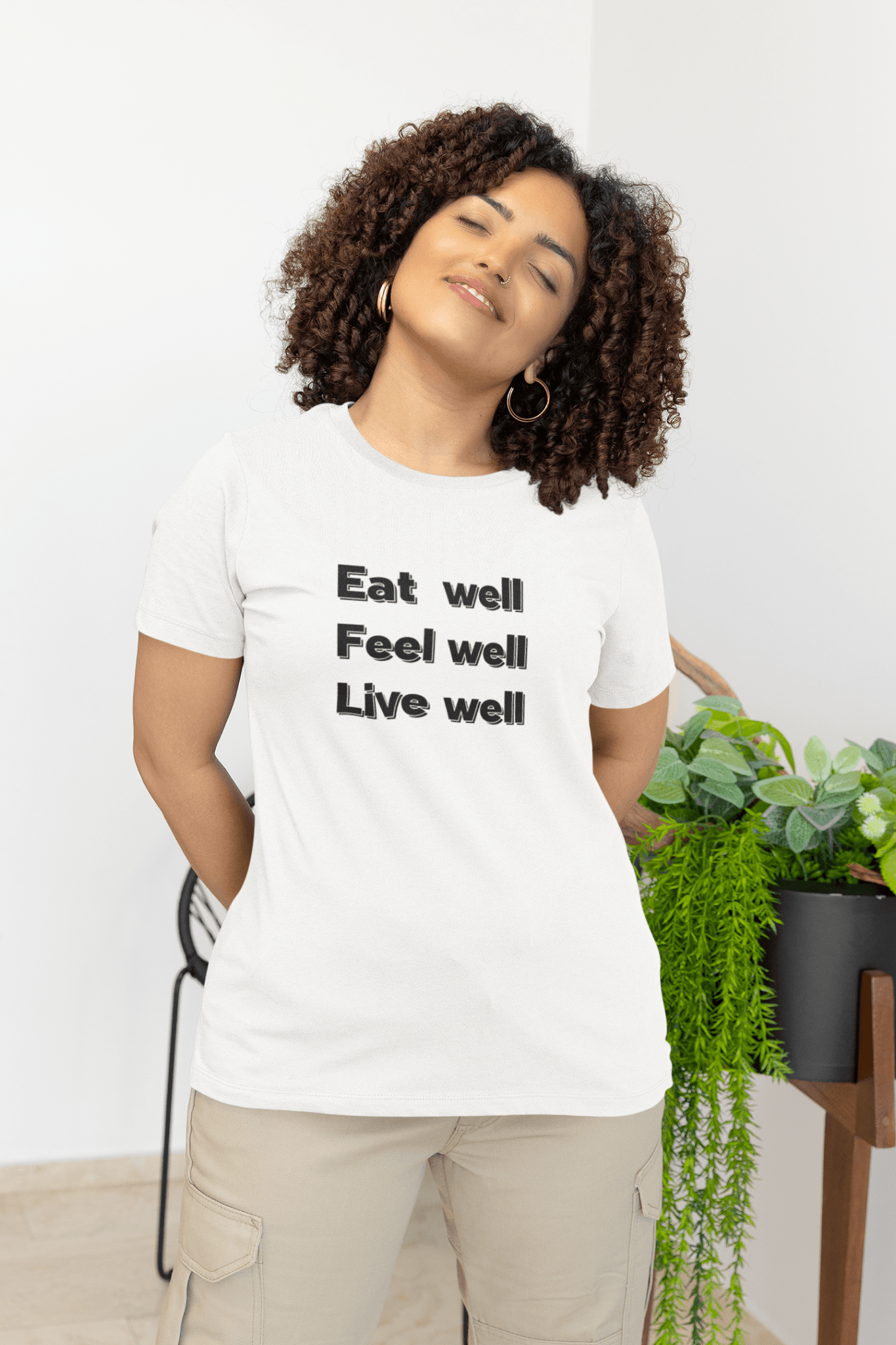 Eat Well, Feel Well, Live Well Tee - FitLife - WellnessOasis
