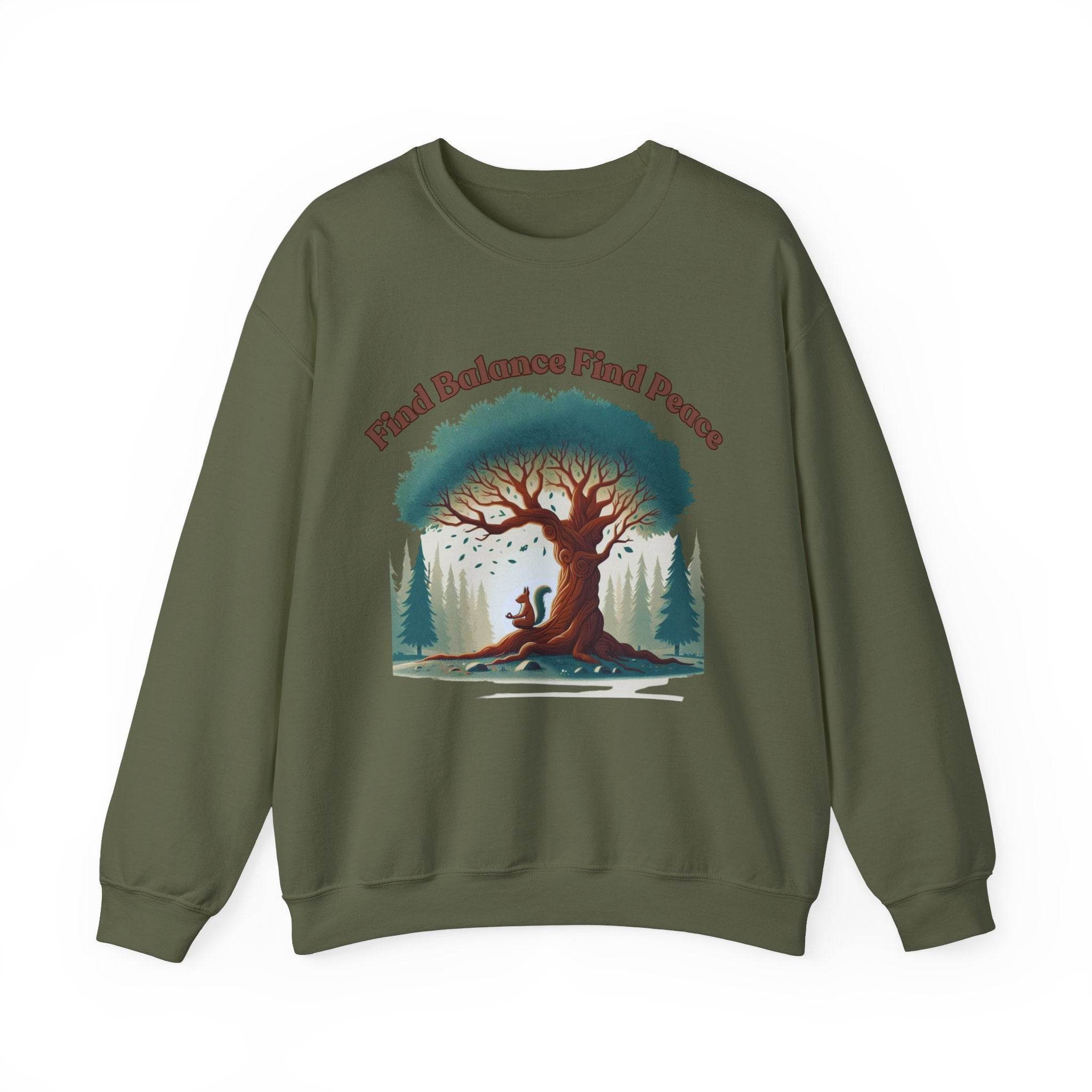 Find Balance Find Peace Sweatshirt - FitLife - WellnessOasis