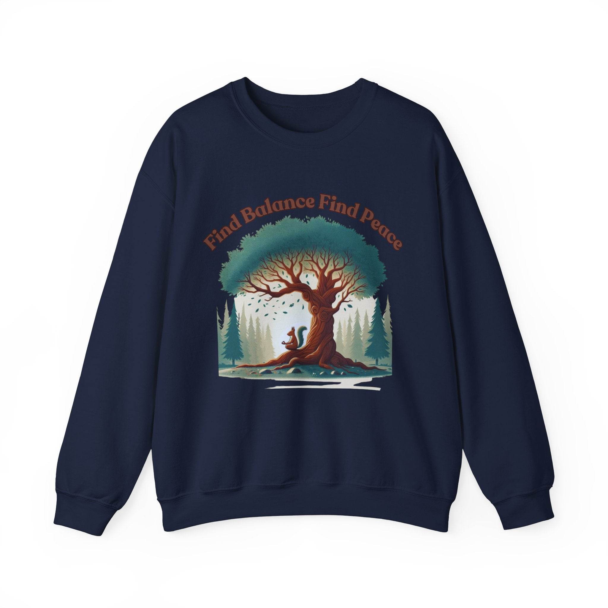 Find Balance Find Peace Sweatshirt - FitLife - WellnessOasis
