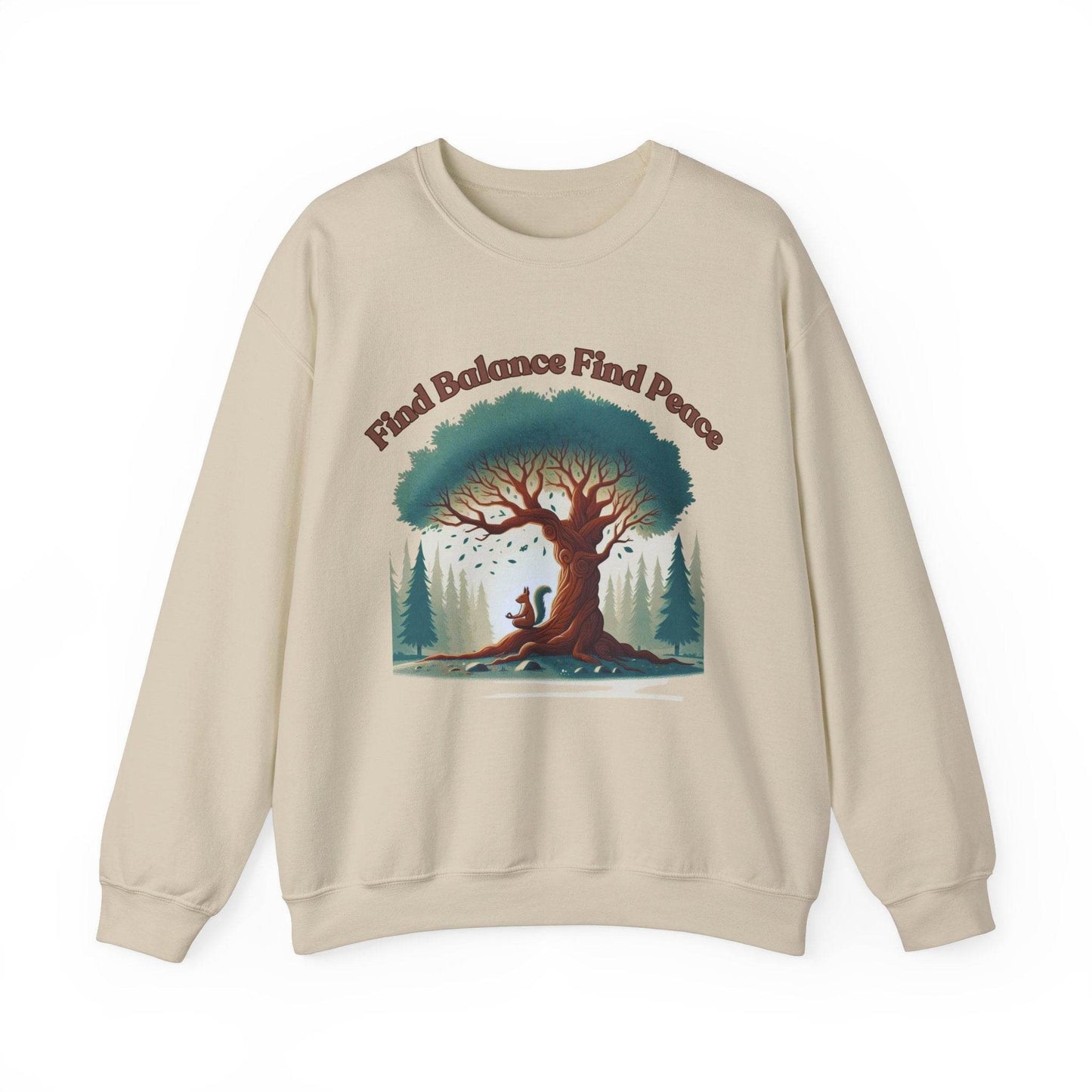 Find Balance Find Peace Sweatshirt - FitLife - WellnessOasis