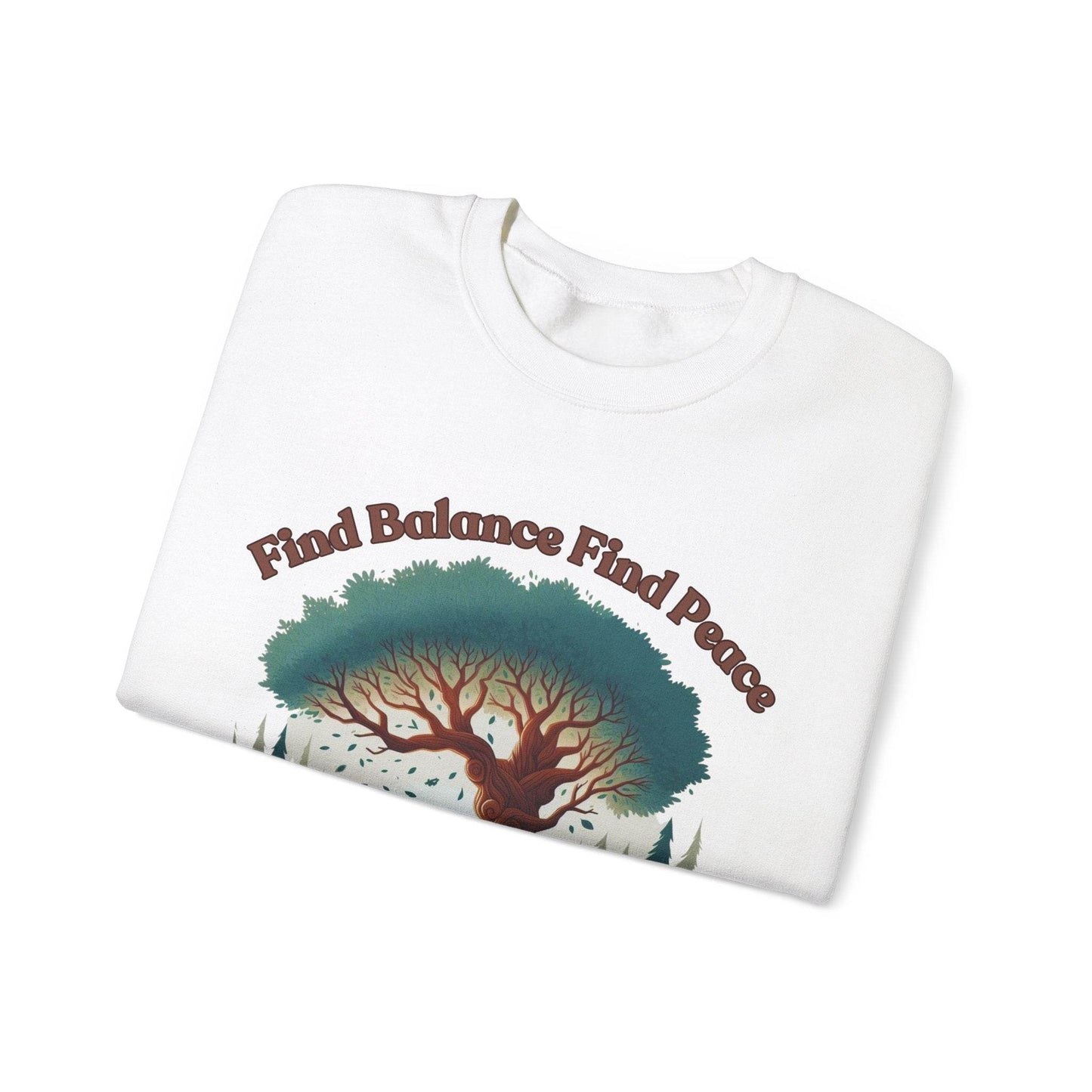 Find Balance Find Peace Sweatshirt - FitLife - WellnessOasis