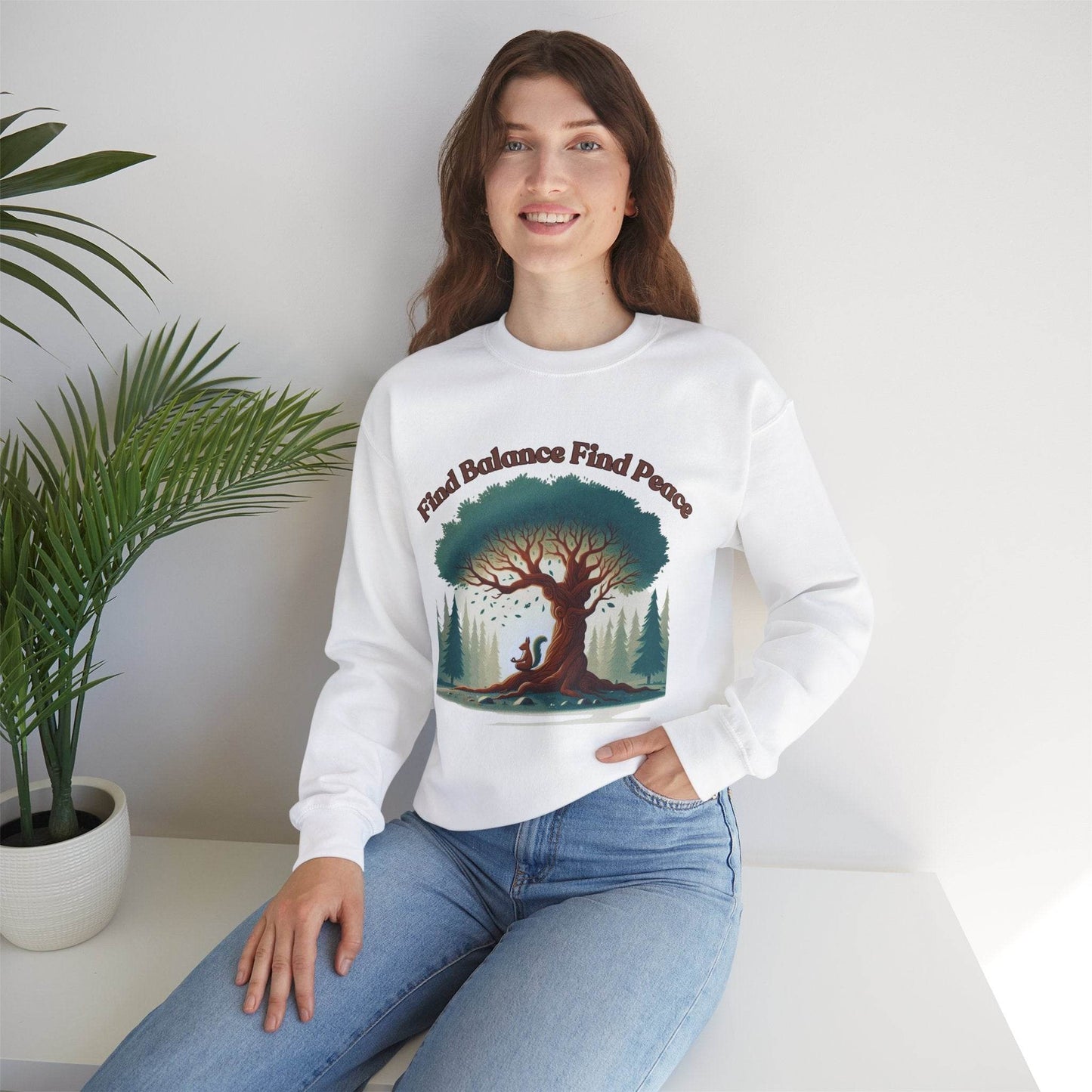 Find Balance Find Peace Sweatshirt - FitLife - WellnessOasis