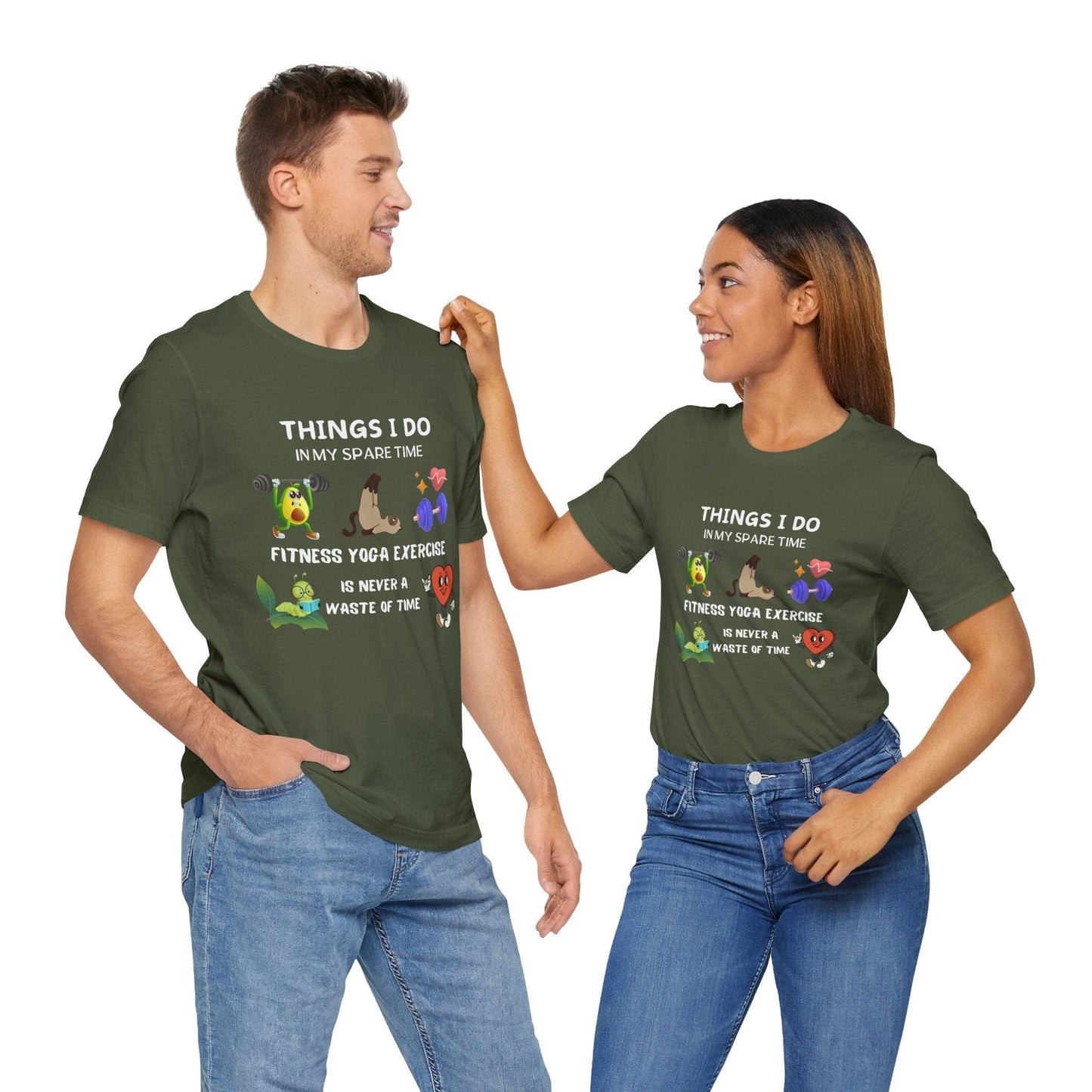 Fitness Fun Tee - Healthy Lifestyle Motif - FitLife - WellnessOasis