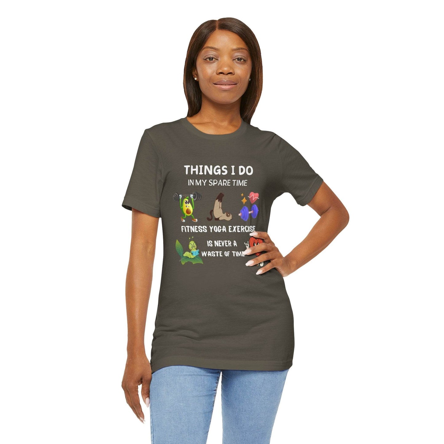 Fitness Fun Tee - Healthy Lifestyle Motif - FitLife - WellnessOasis