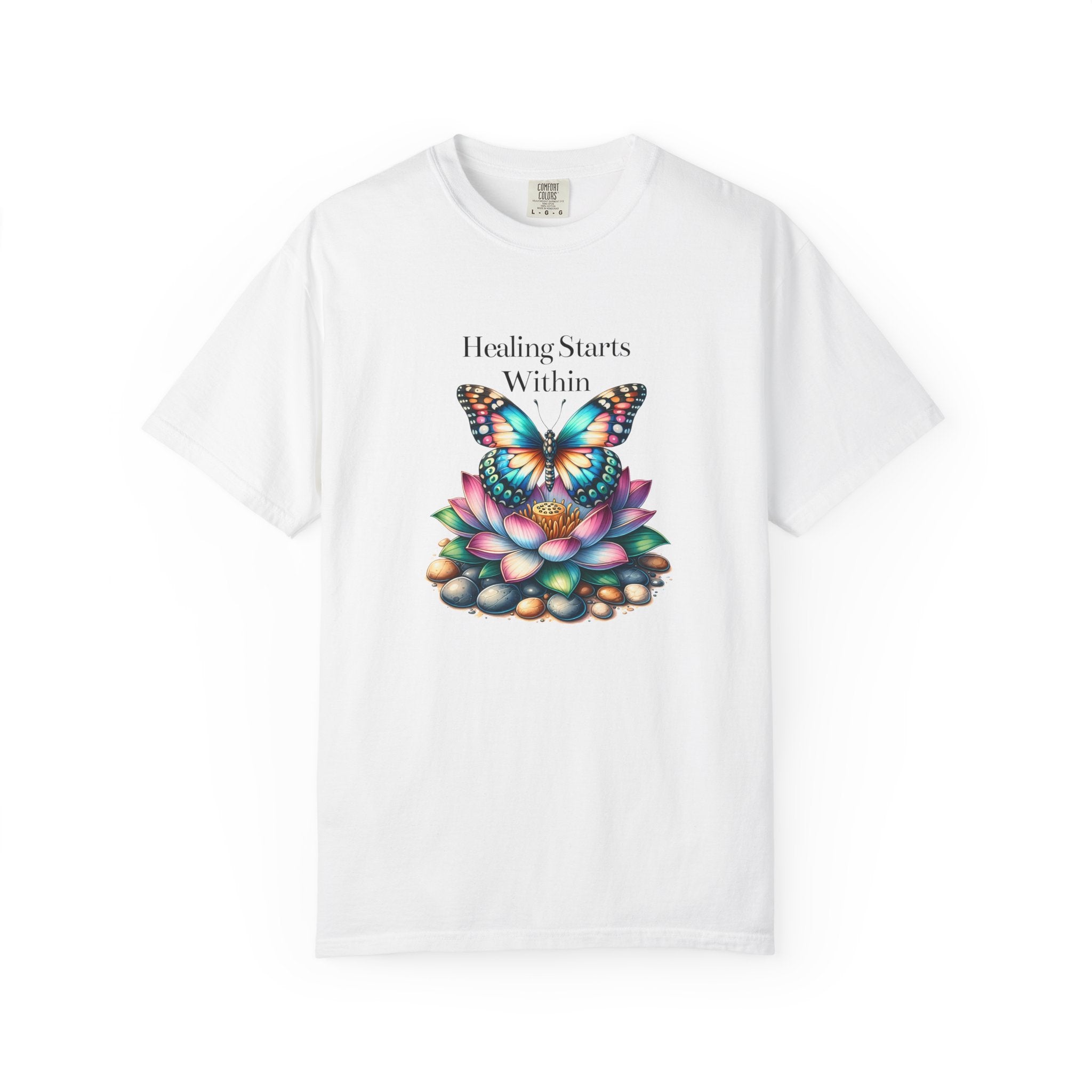 Healing Starts Within Butterfly T-shirt - FitLife - WellnessOasis