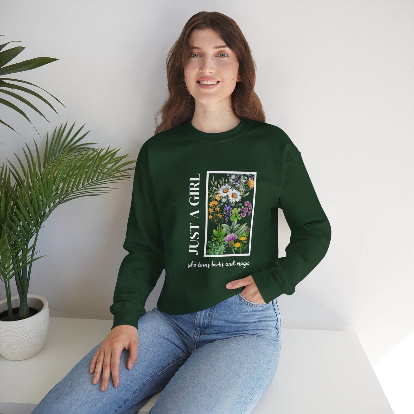 Herbal Design Sweatshirt - FitLife - WellnessOasis