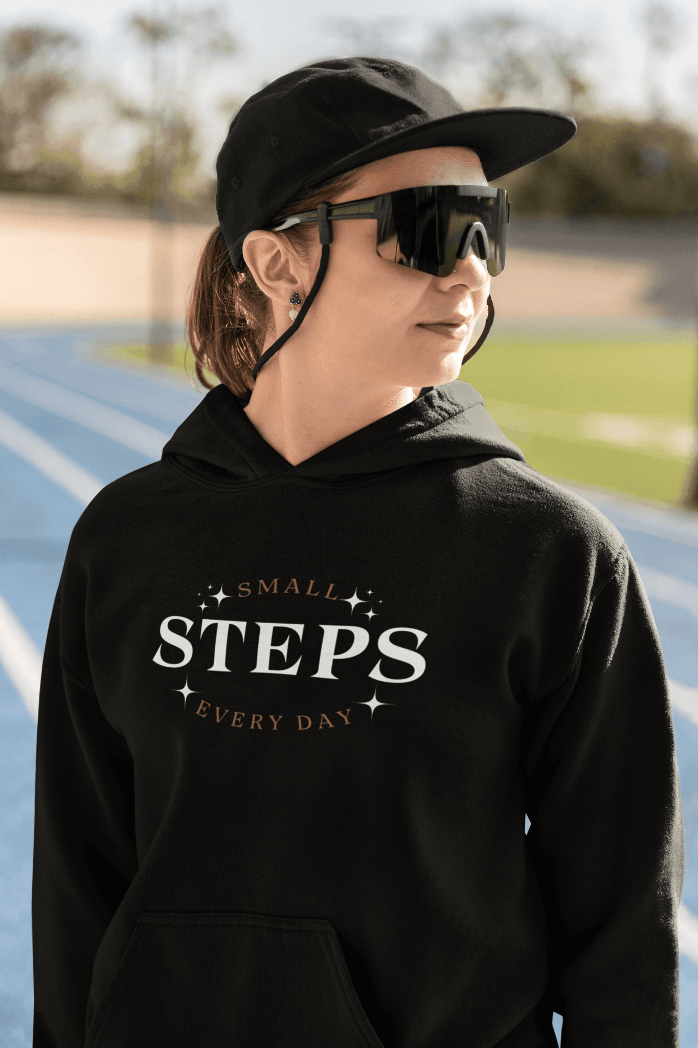 Hooded Sweatshirt Small Steps Every Day - FitLife - WellnessOasis