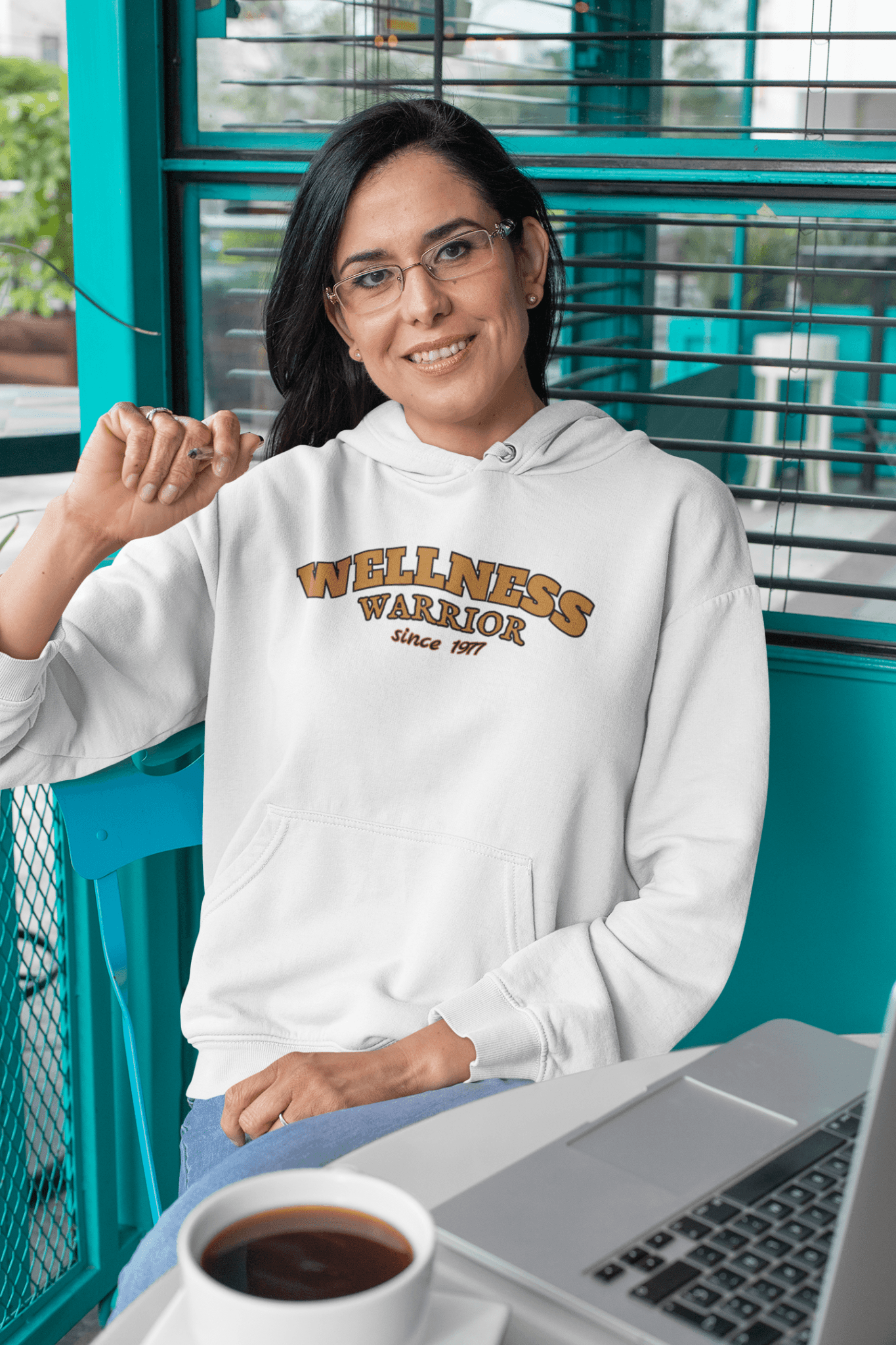 Hoodie - Wellness Warrior since 1977 - FitLife - WellnessOasis