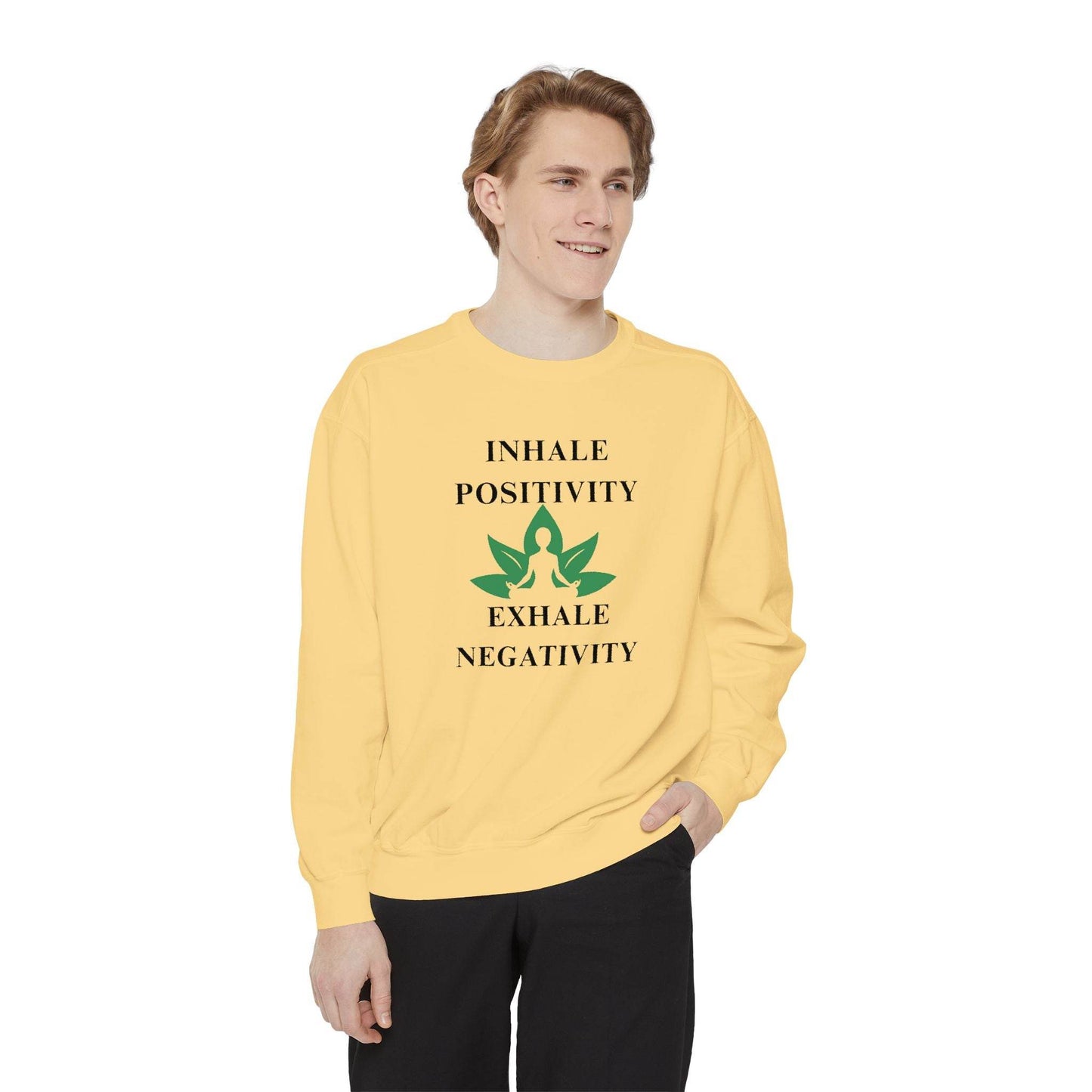 Inhale Positivity Exhale Negativity Sweatshirt - FitLife - WellnessOasis
