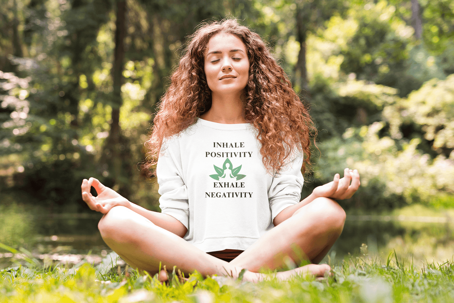 Inhale Positivity Exhale Negativity Sweatshirt - FitLife - WellnessOasis