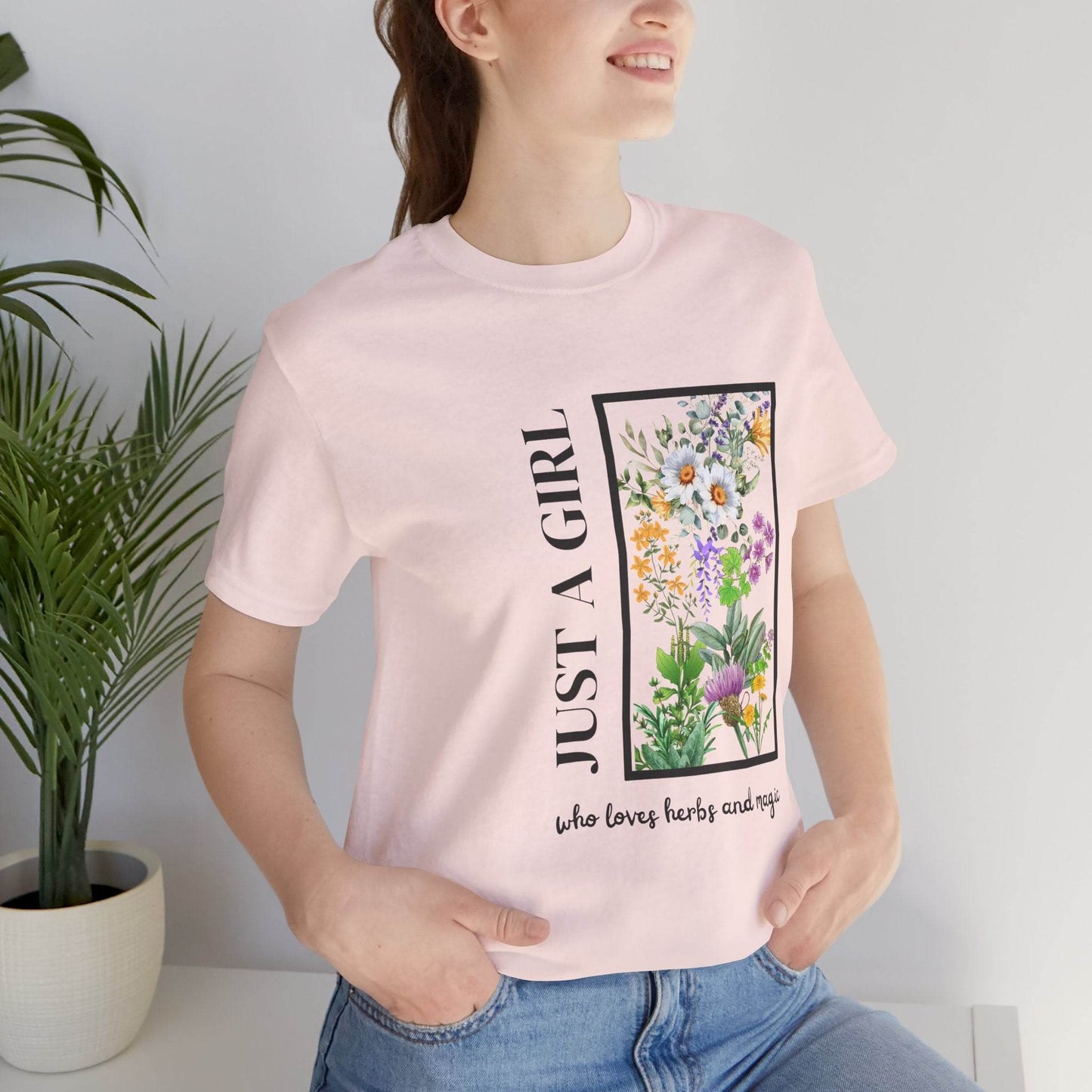 Just a Girl Herbal Graphic Tee - FitLife - WellnessOasis