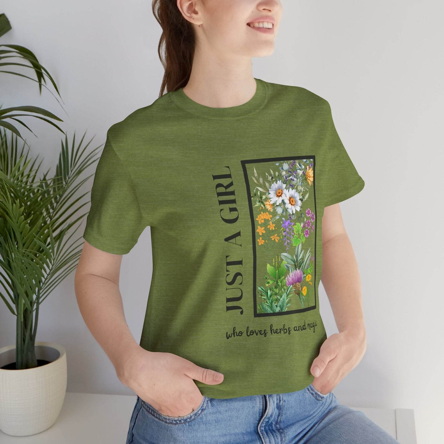 Just a Girl Herbal Graphic Tee - FitLife - WellnessOasis