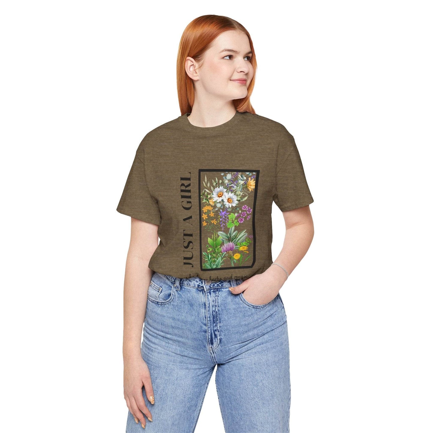 Just a Girl Herbal Graphic Tee - FitLife - WellnessOasis