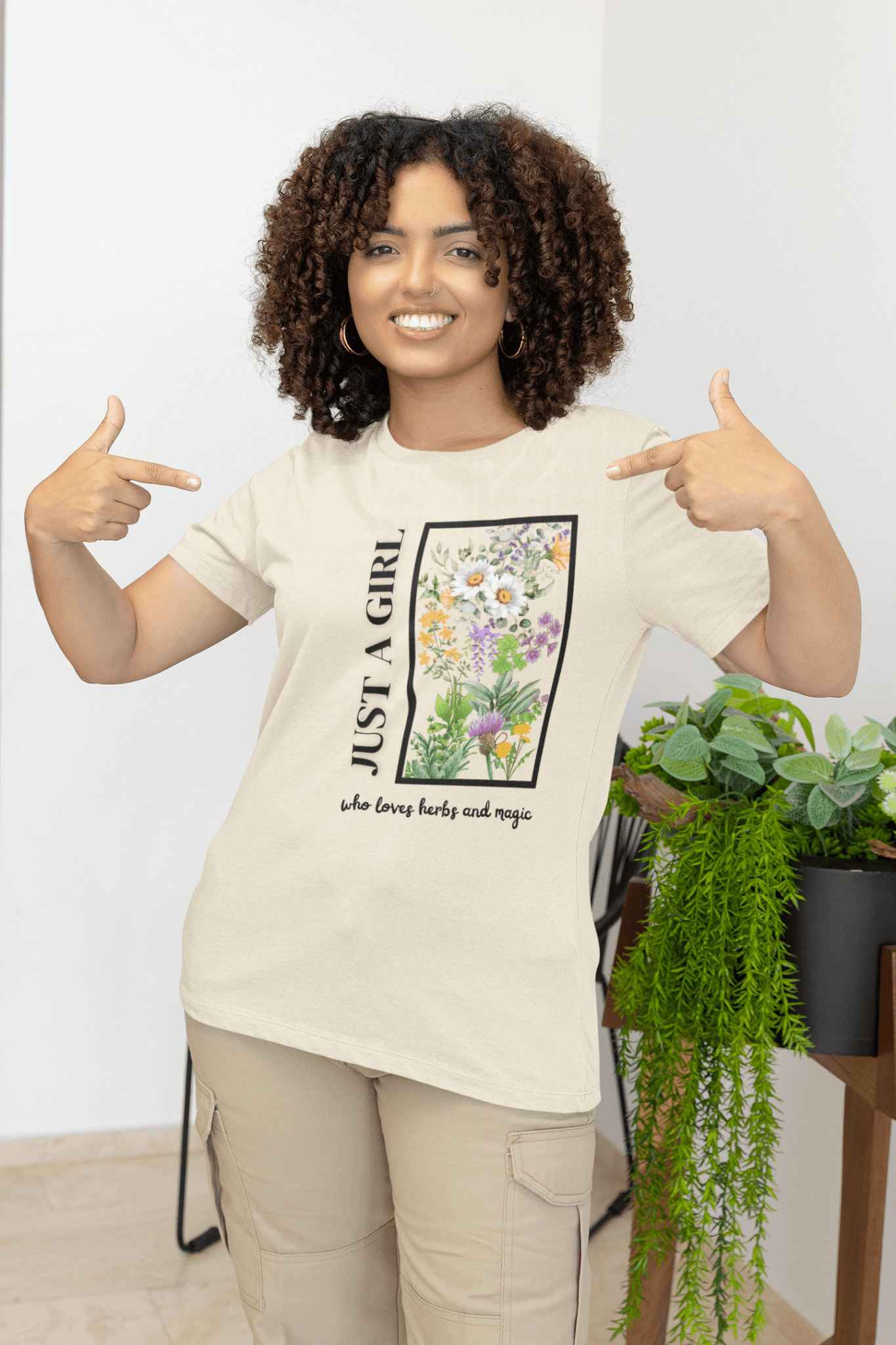 Just a Girl Herbal Graphic Tee - FitLife - WellnessOasis