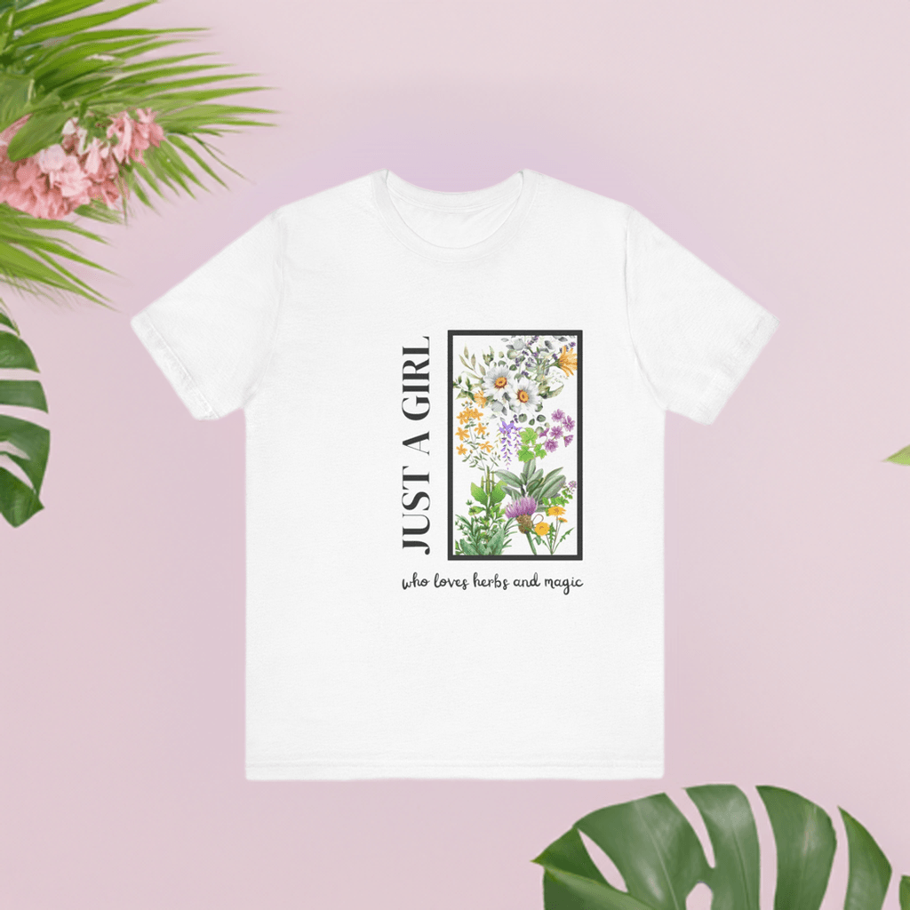Just a Girl Herbal Graphic Tee - FitLife - WellnessOasis