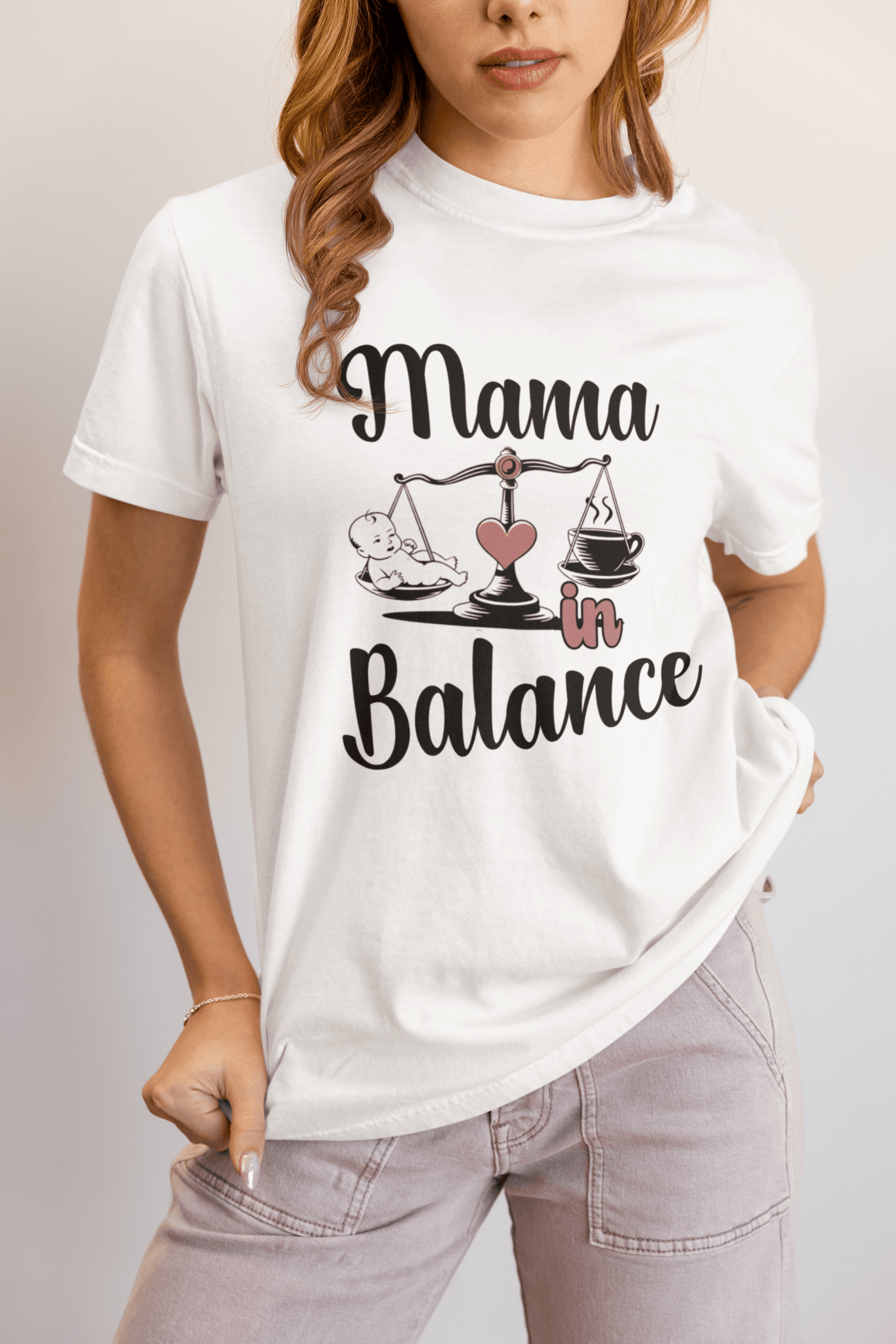 Mama in Balance T-Shirt – Stylish Comfort for Mindful Moms - FitLife - WellnessOasis