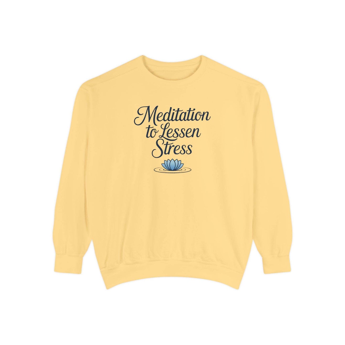 Meditation to Lessen Stress Sweatshirt - FitLife - WellnessOasis