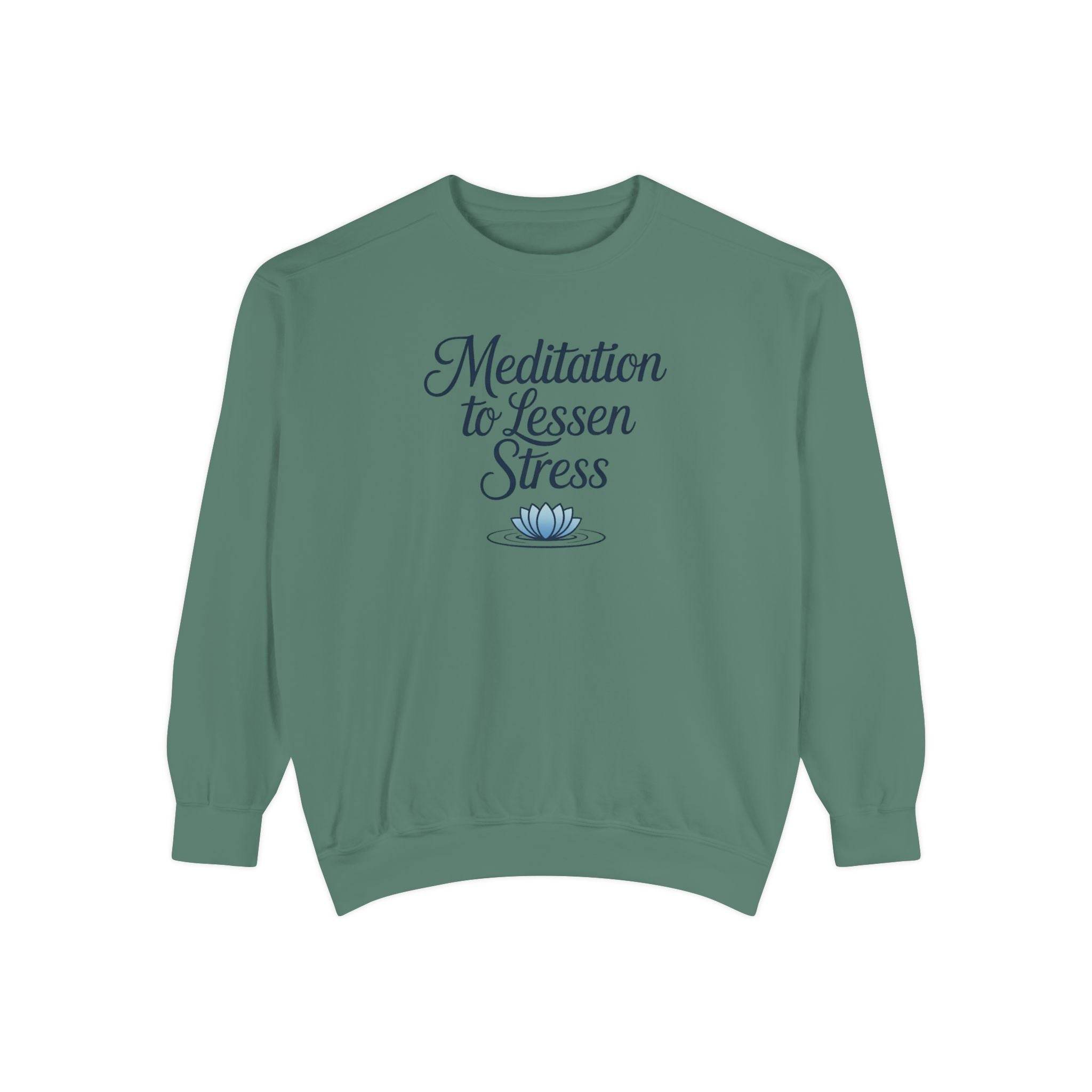 Meditation to Lessen Stress Sweatshirt - FitLife - WellnessOasis