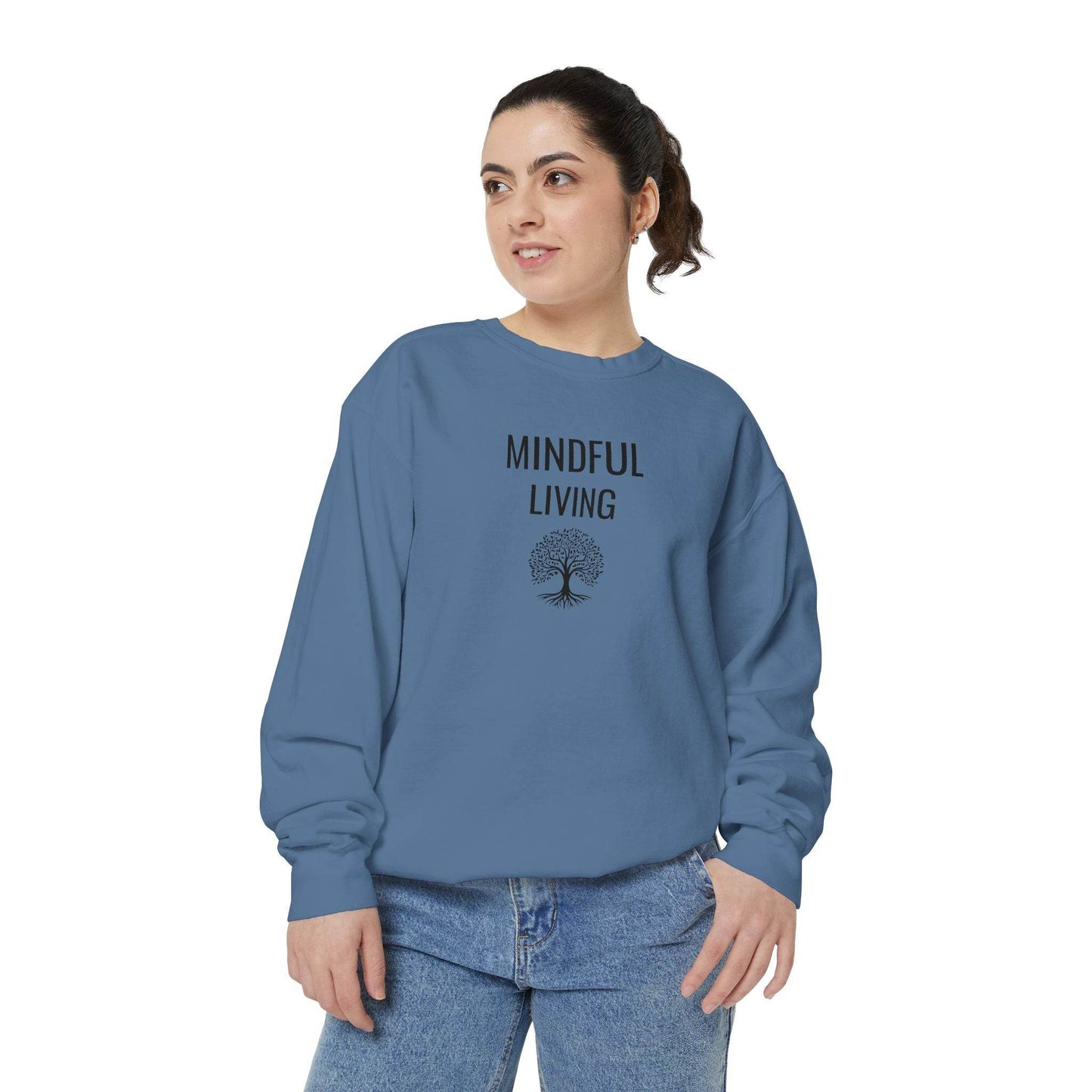 Mindful Living Sweatshirt – Cozy Wellness & Self - Care Pullover - FitLife - WellnessOasis