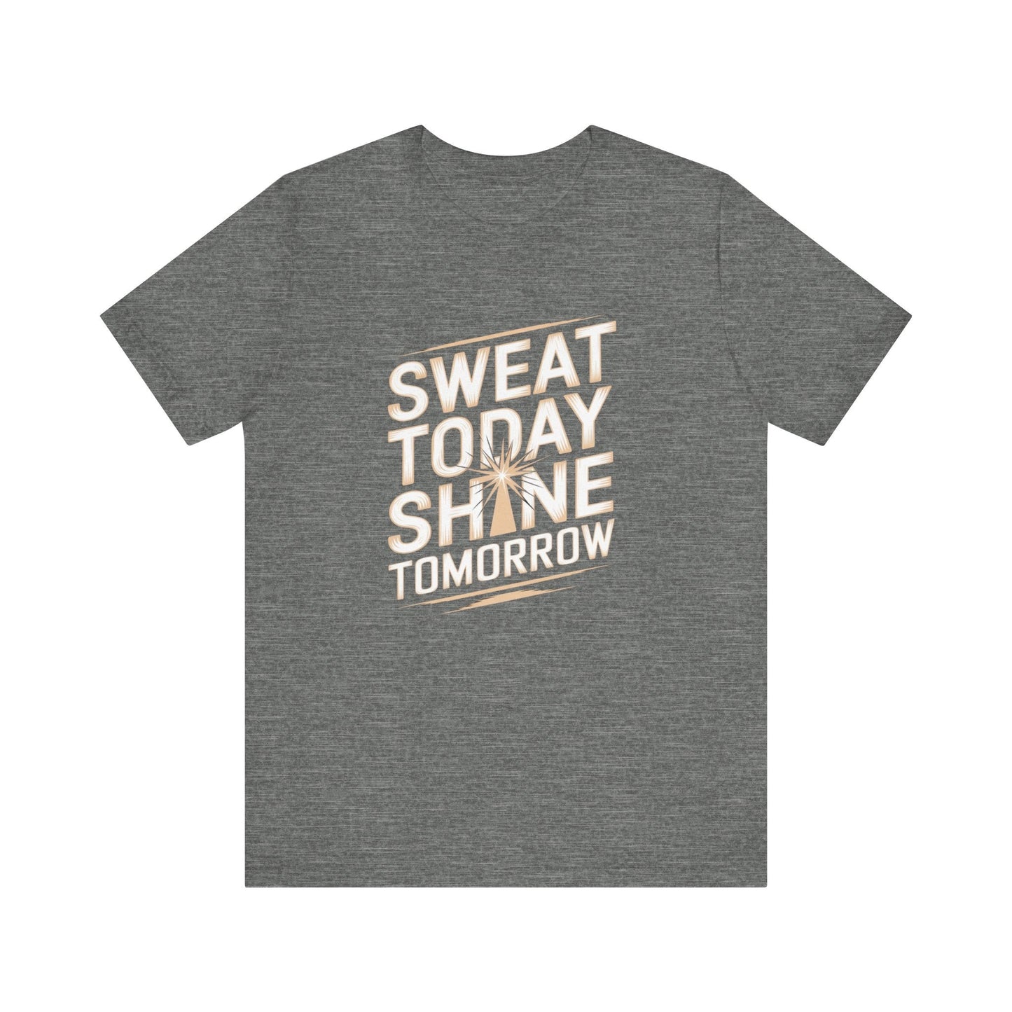 Motivational Fitness Tee - Sweat Today, Shine Tomorrow - FitLife - WellnessOasis