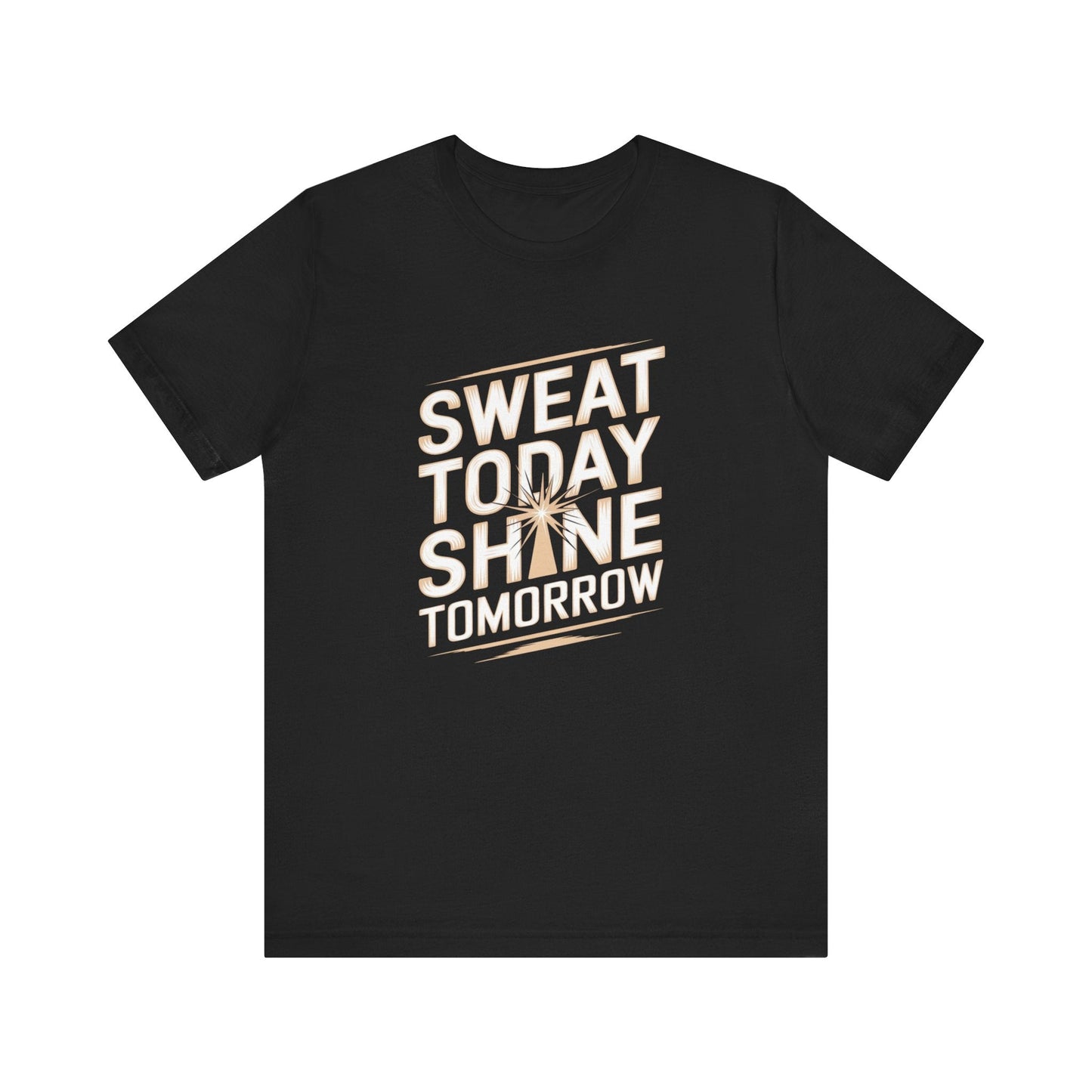 Motivational Fitness Tee - Sweat Today, Shine Tomorrow - FitLife - WellnessOasis