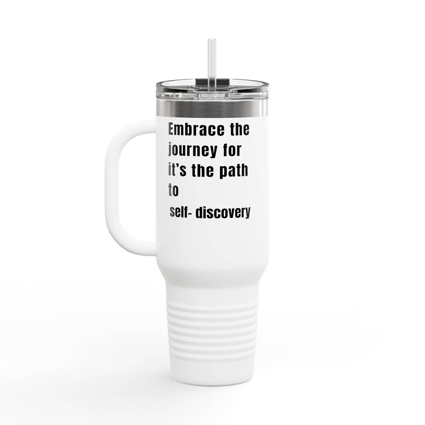 Motivational Insulated Travel Mug - 40oz Embrace the Journey - FitLife - WellnessOasis