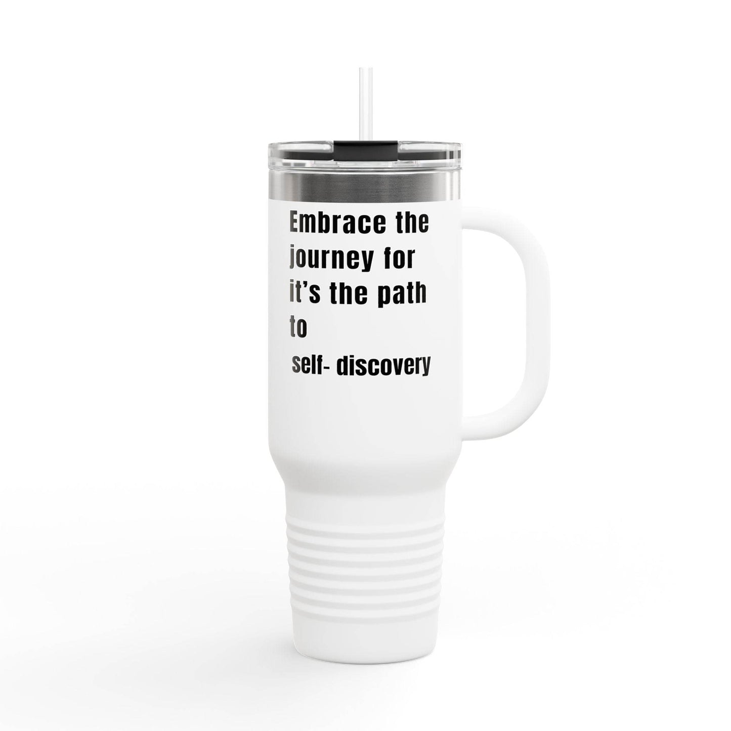 Motivational Insulated Travel Mug - 40oz Embrace the Journey - FitLife - WellnessOasis