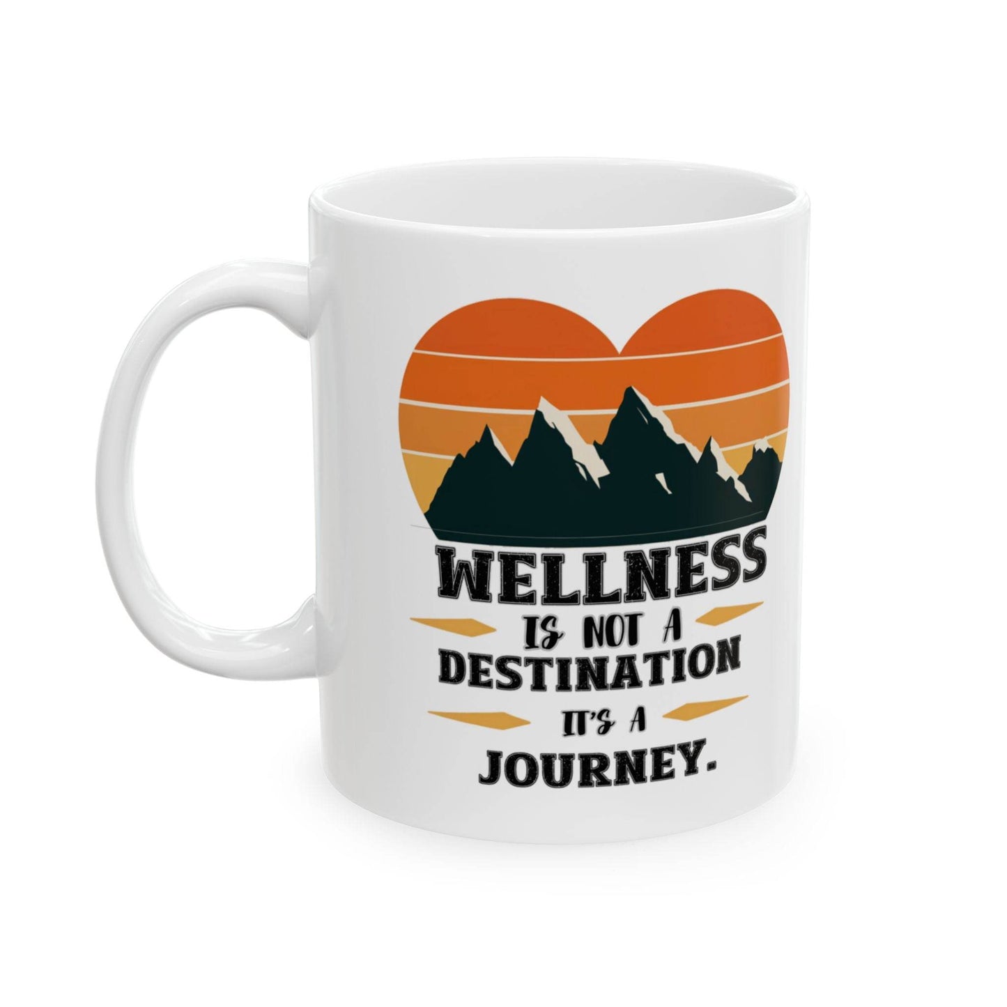 Mug - Wellness Journey Quote - FitLife - WellnessOasis