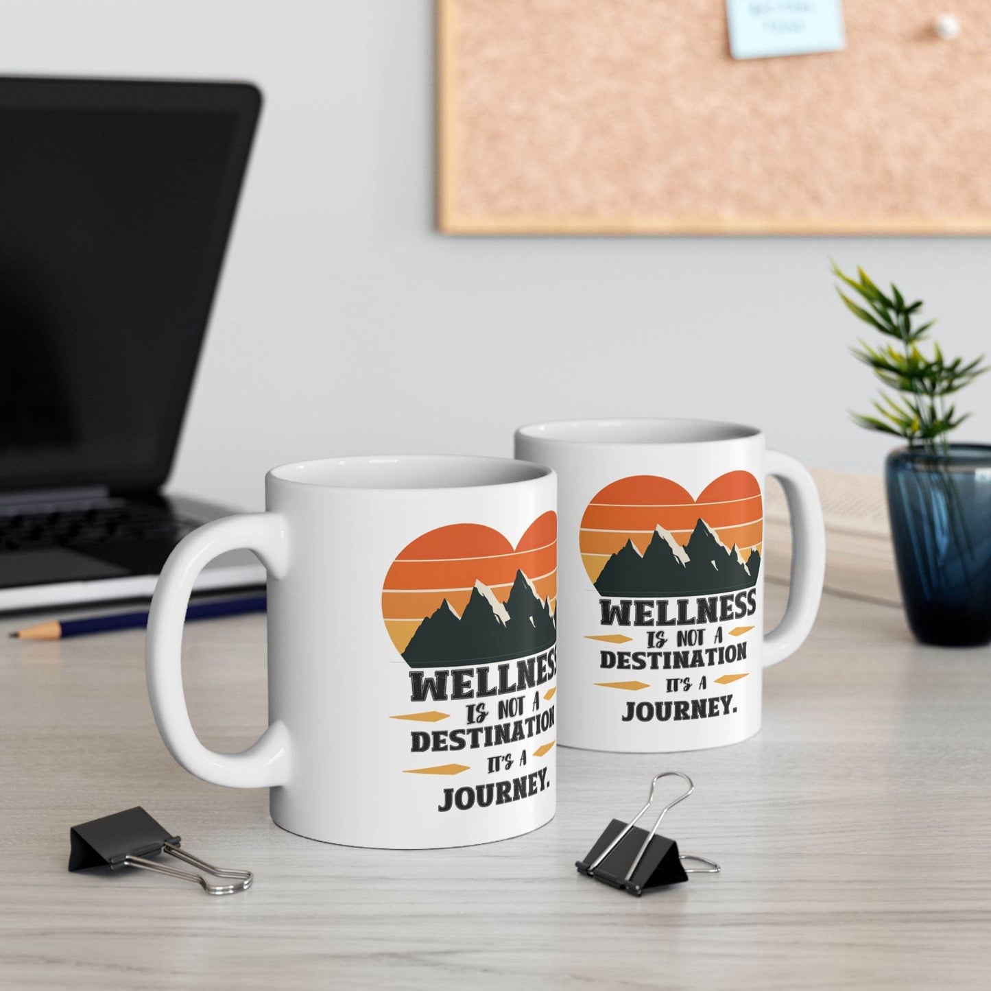 Mug - Wellness Journey Quote - FitLife - WellnessOasis