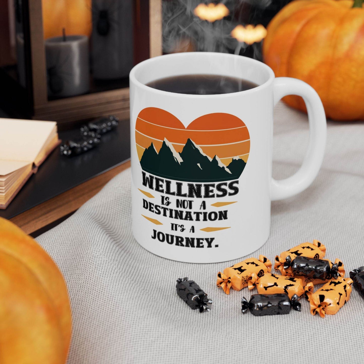 Mug - Wellness Journey Quote - FitLife - WellnessOasis
