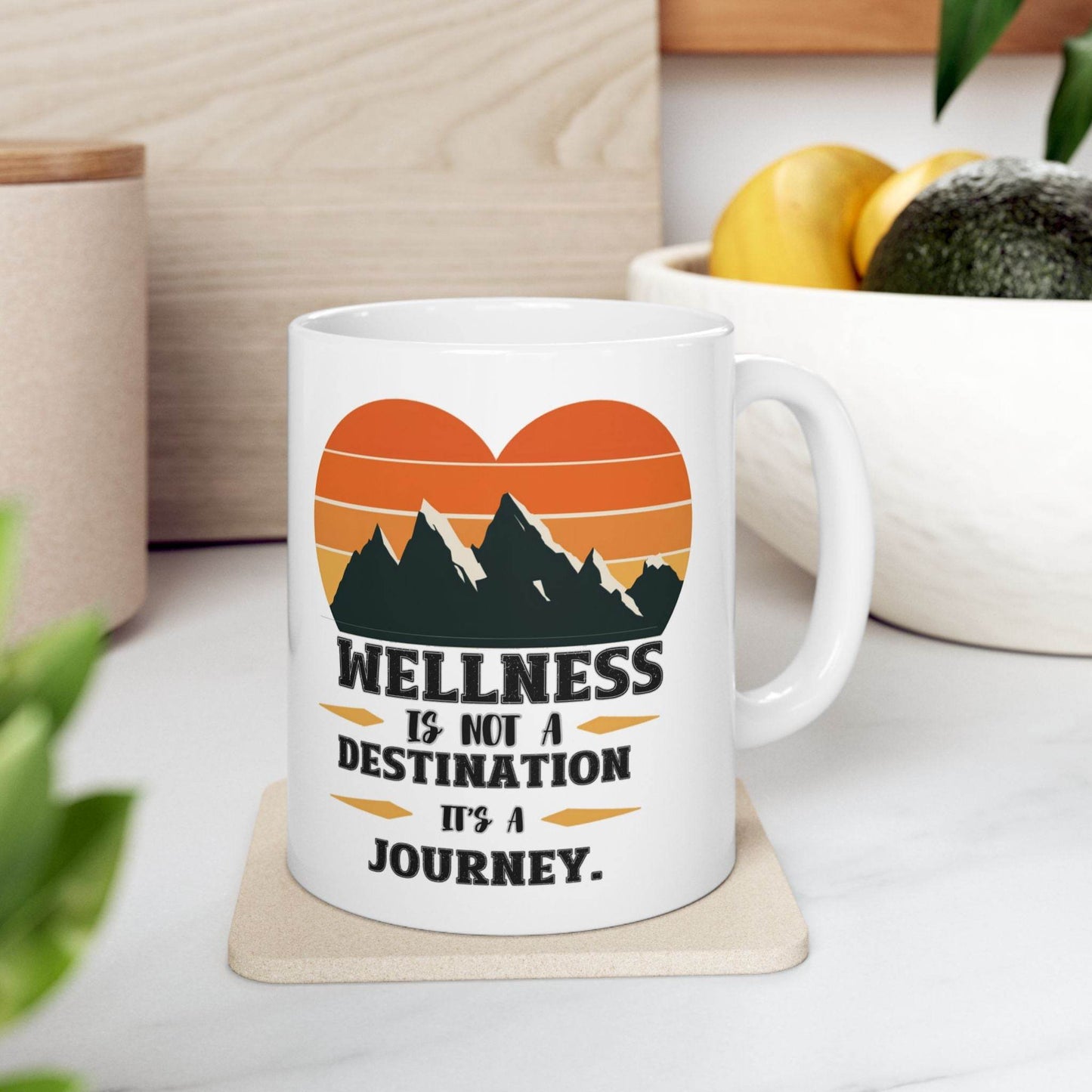 Mug - Wellness Journey Quote - FitLife - WellnessOasis
