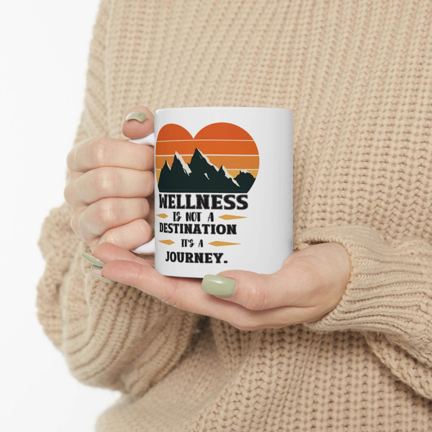 Mug - Wellness Journey Quote - FitLife - WellnessOasis