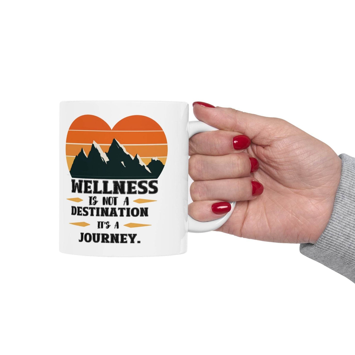 Mug - Wellness Journey Quote - FitLife - WellnessOasis