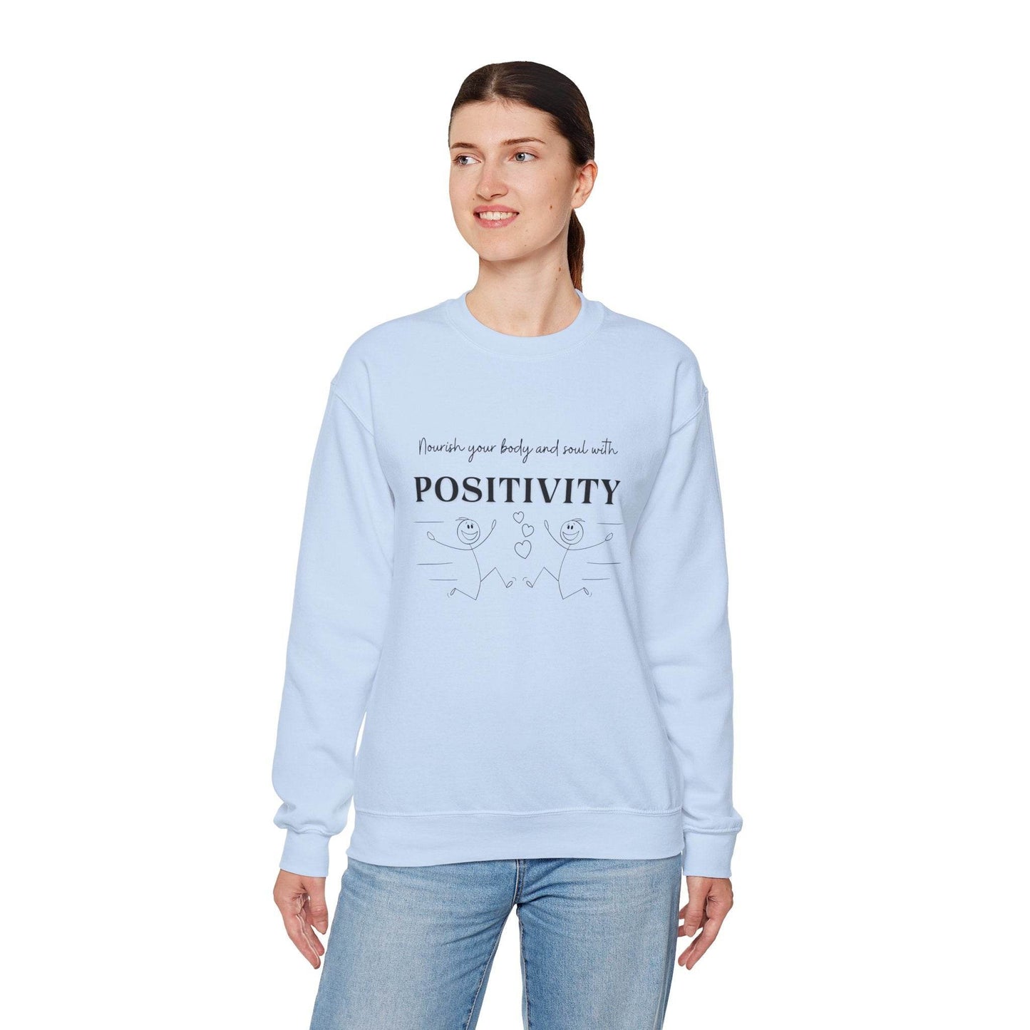 Nourish Positivity Sweatshirt - FitLife - WellnessOasis