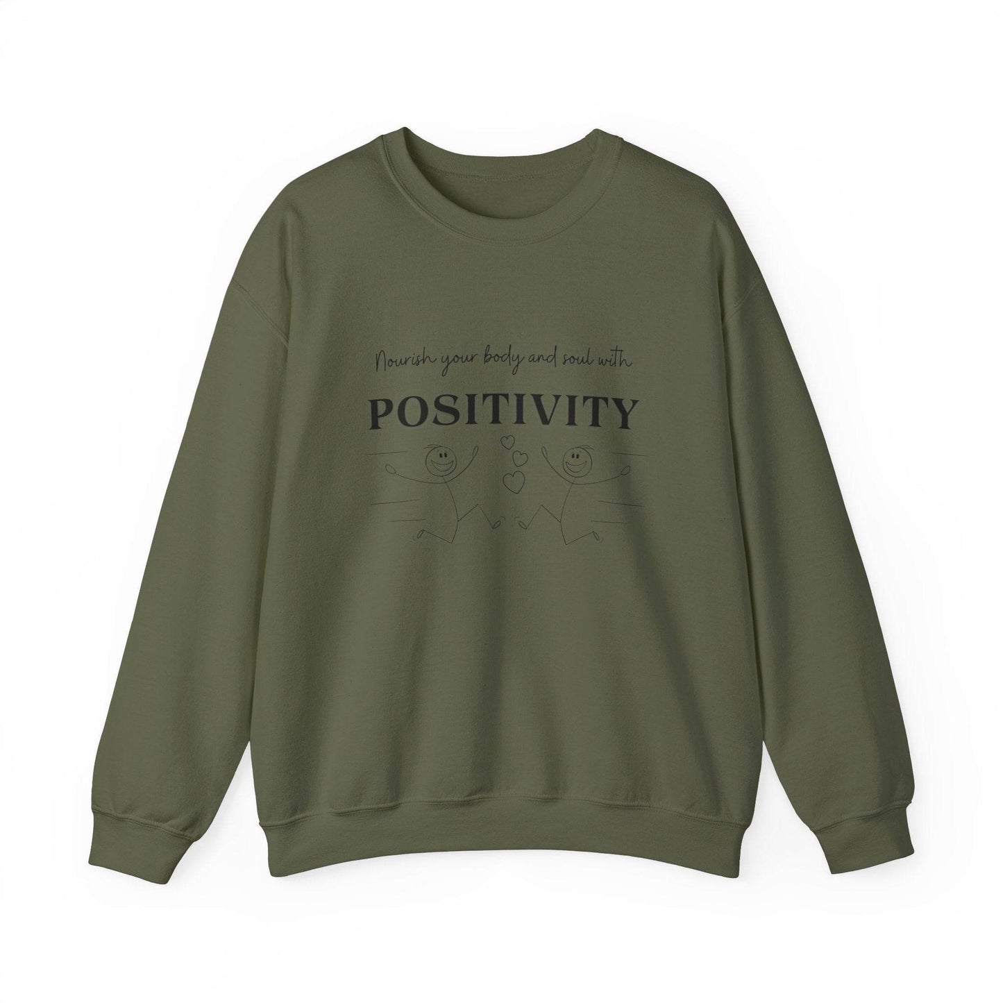 Nourish Positivity Sweatshirt - FitLife - WellnessOasis