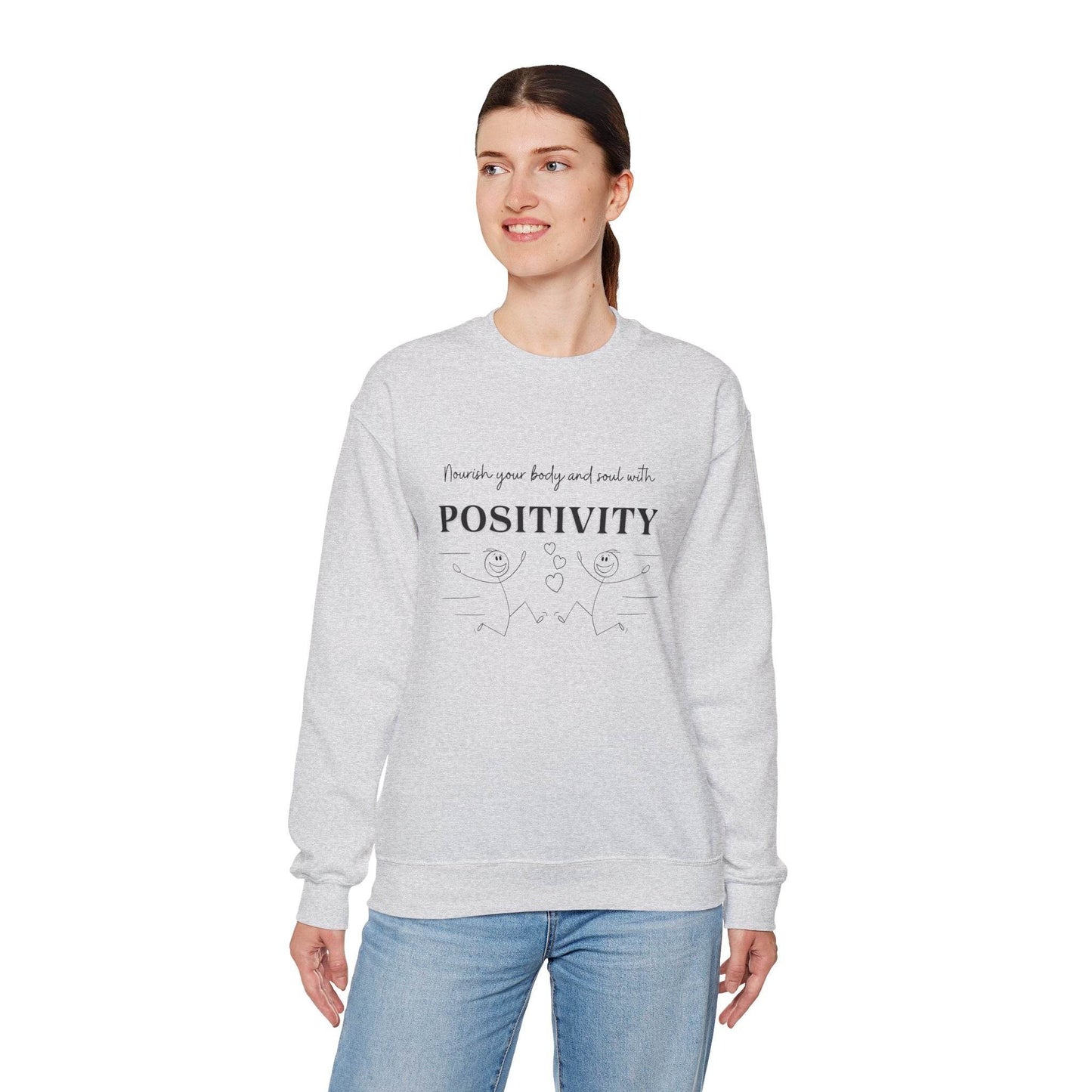 Nourish Positivity Sweatshirt - FitLife - WellnessOasis