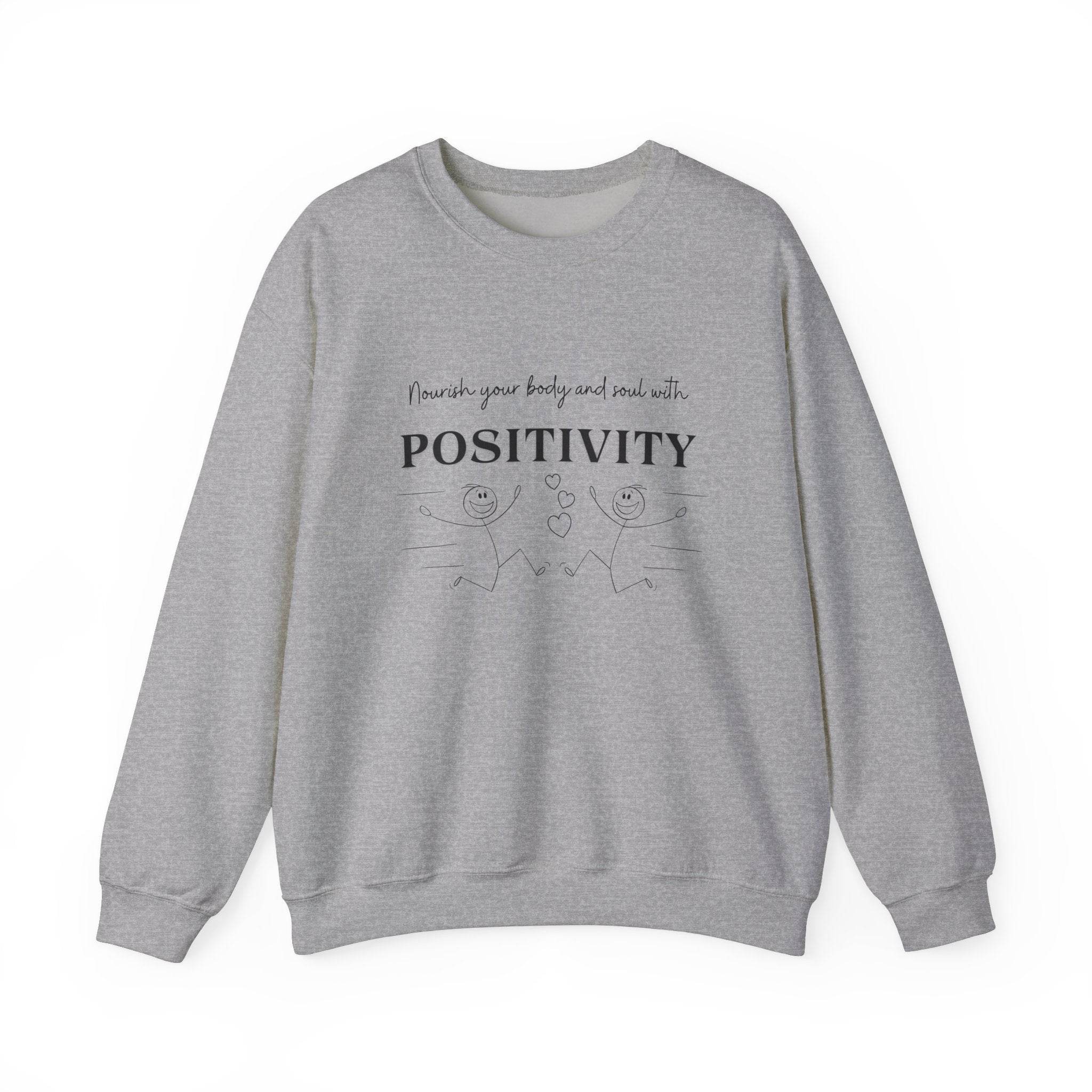 Nourish Positivity Sweatshirt - FitLife - WellnessOasis