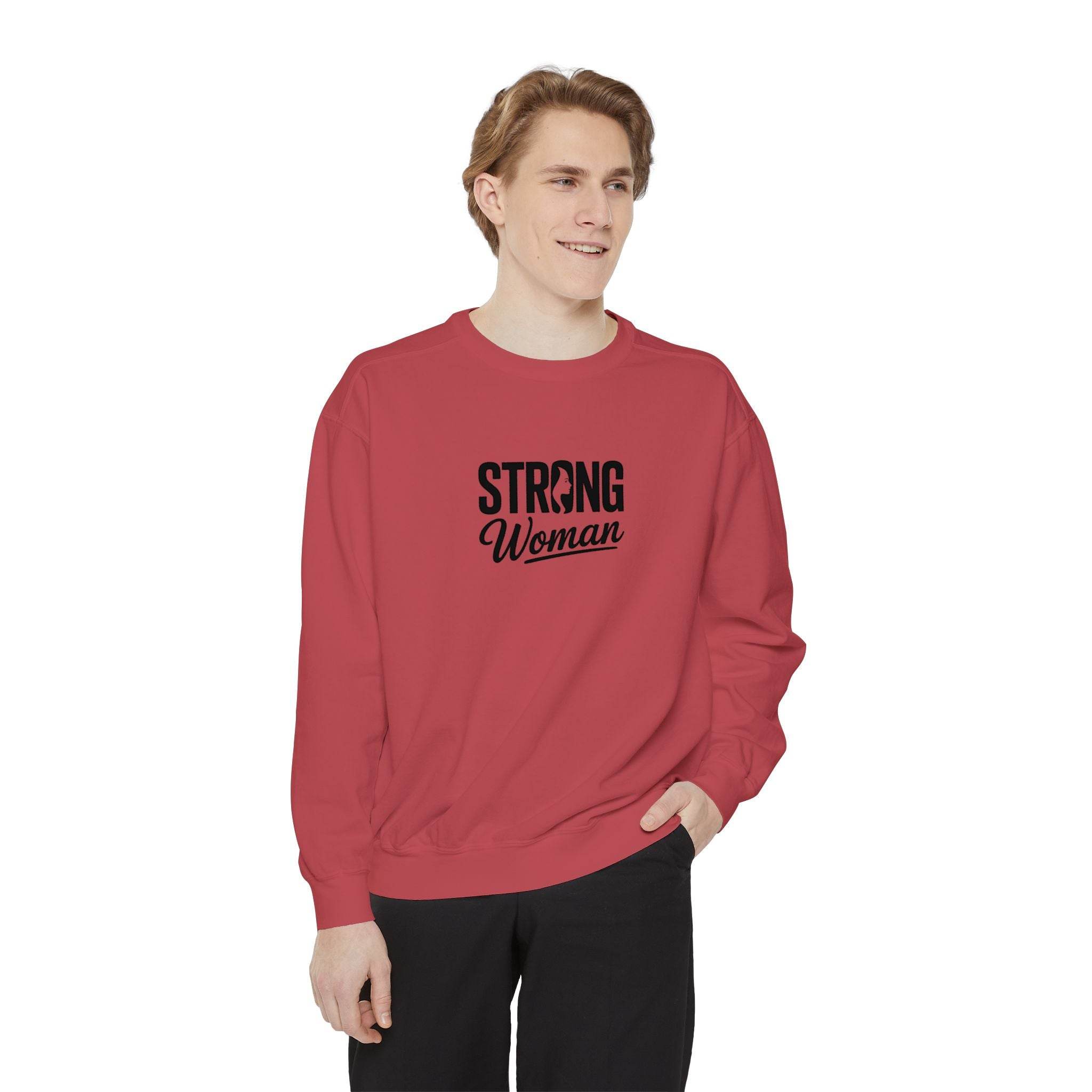 Strong Woman Sweatshirt - FitLife - WellnessOasis